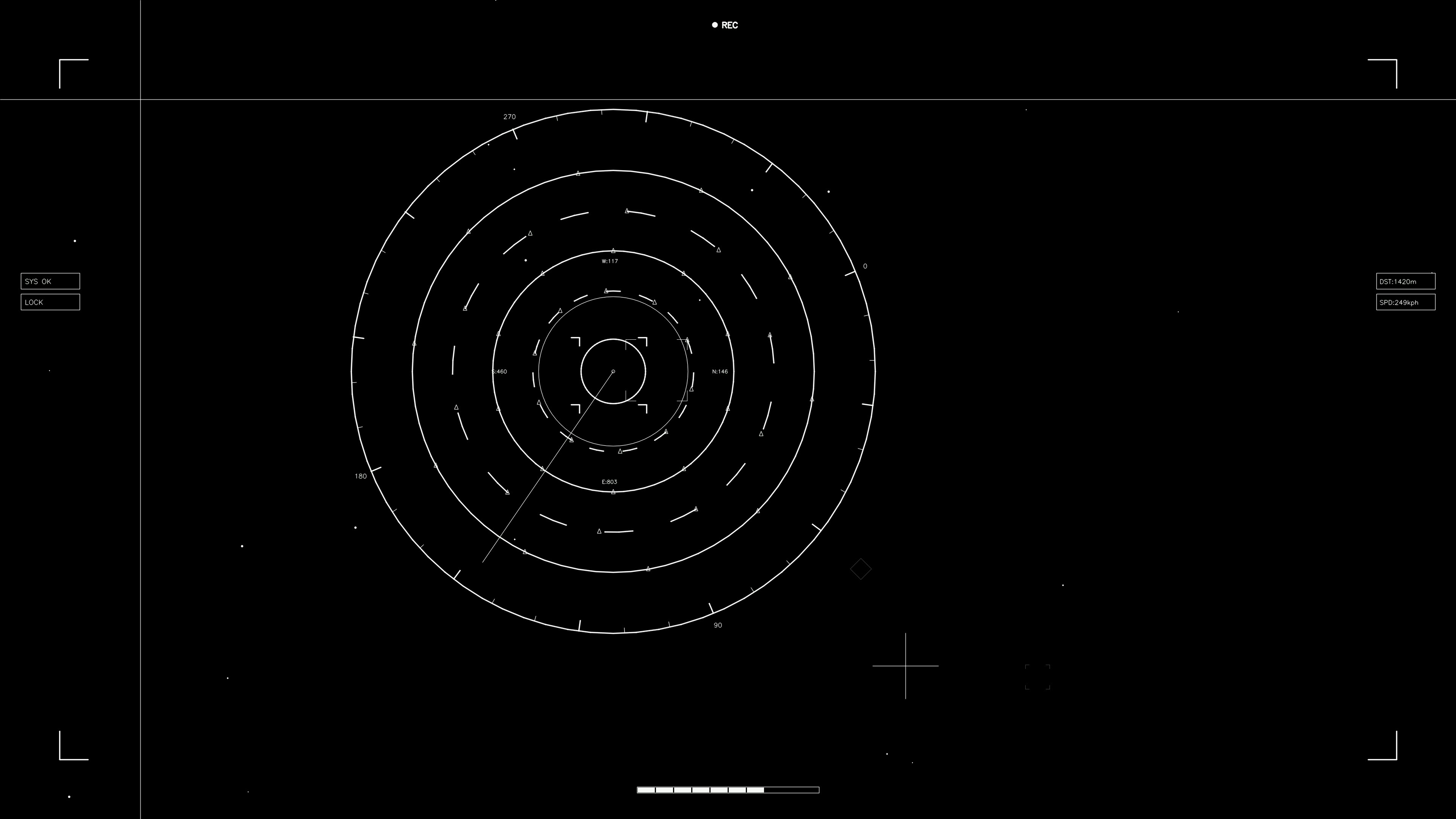 Hud elements animation for web designers and sci fi video editing with circular patterns and radar design