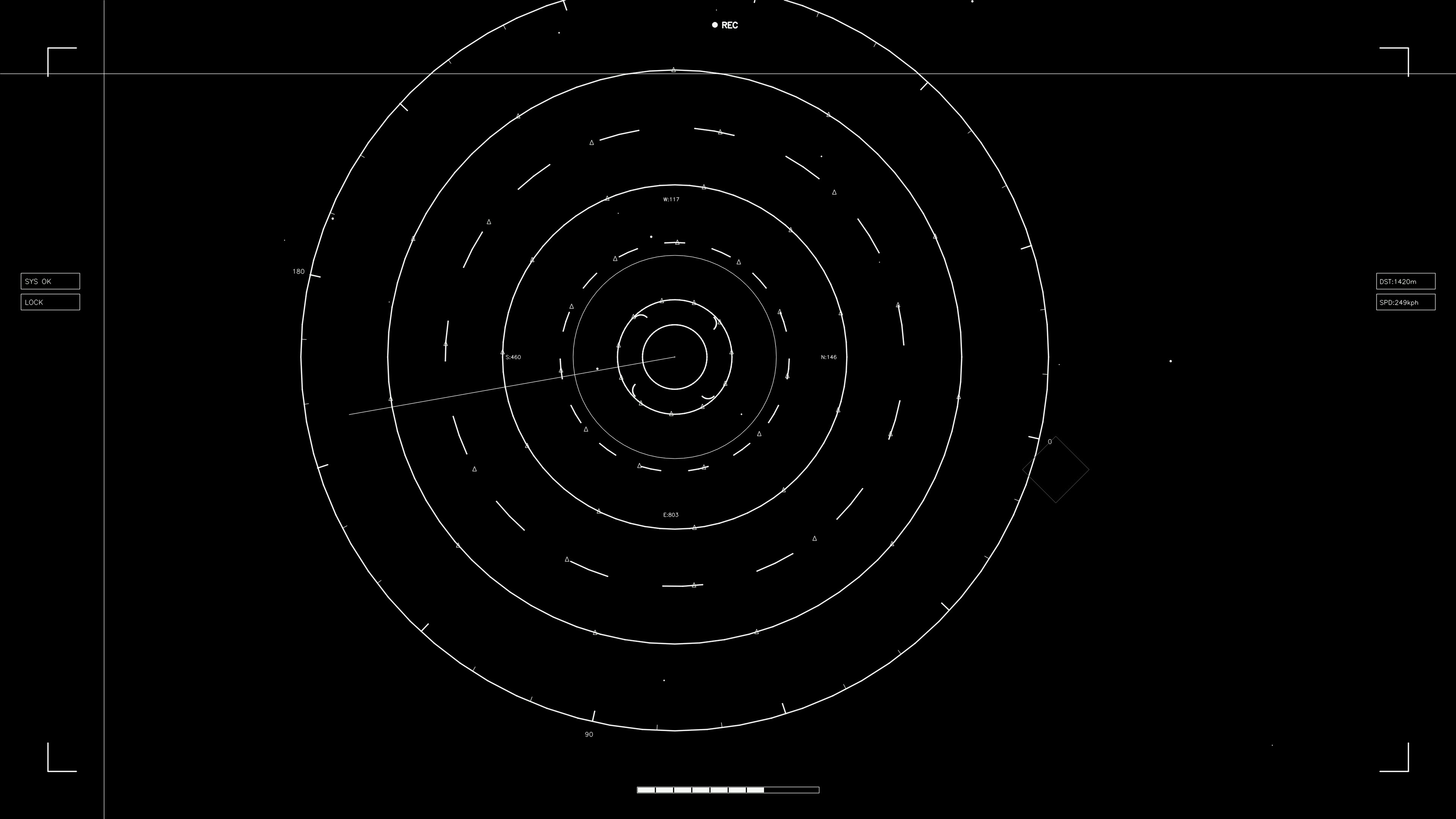 Hud elements animation for web designers and sci-fi video projects using circular patterns and lines displayed on a dark background