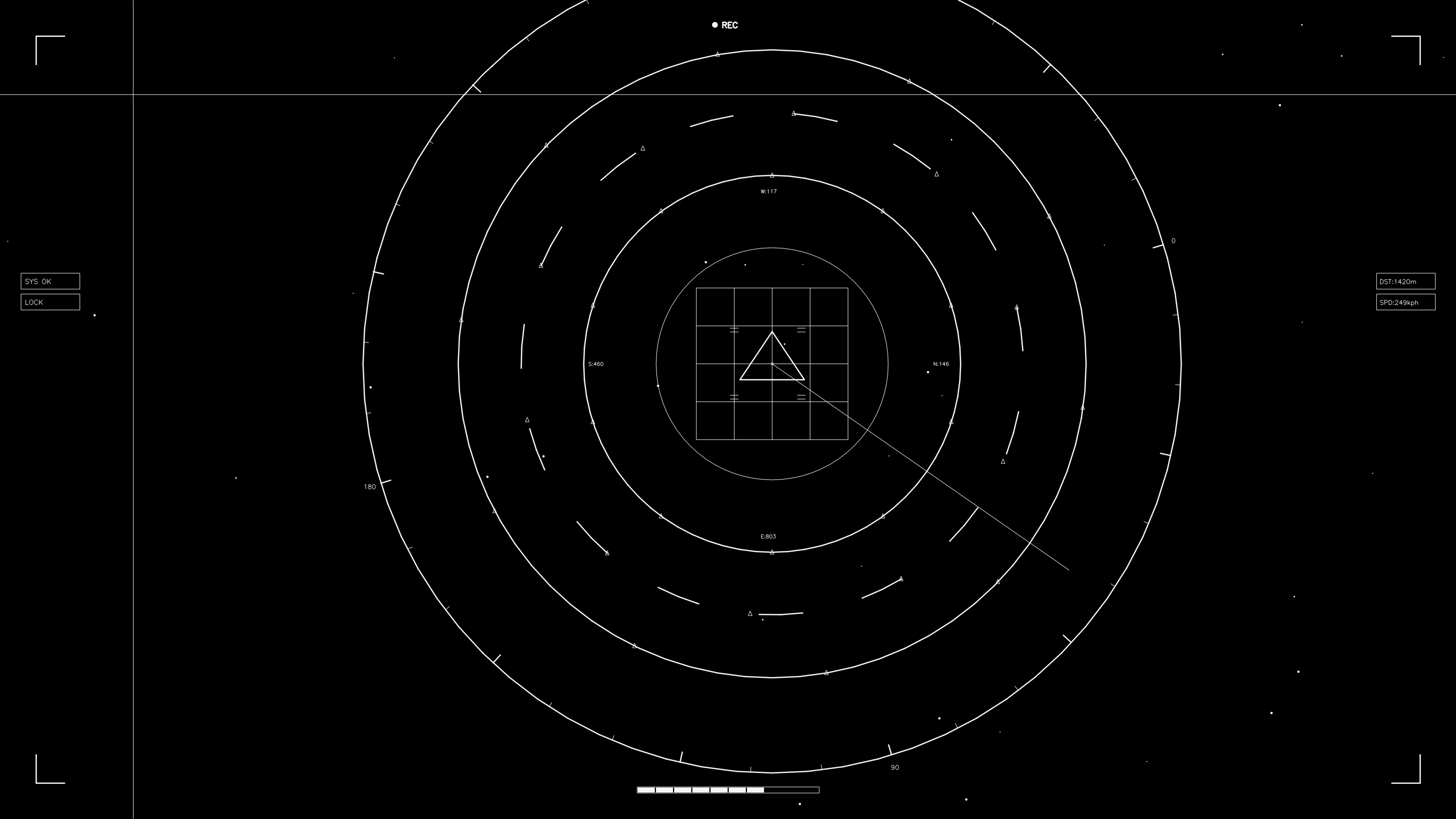 Hud elements animation for web designer or sci-fi video cutter in dark background with circular patterns and shapes for visual effects