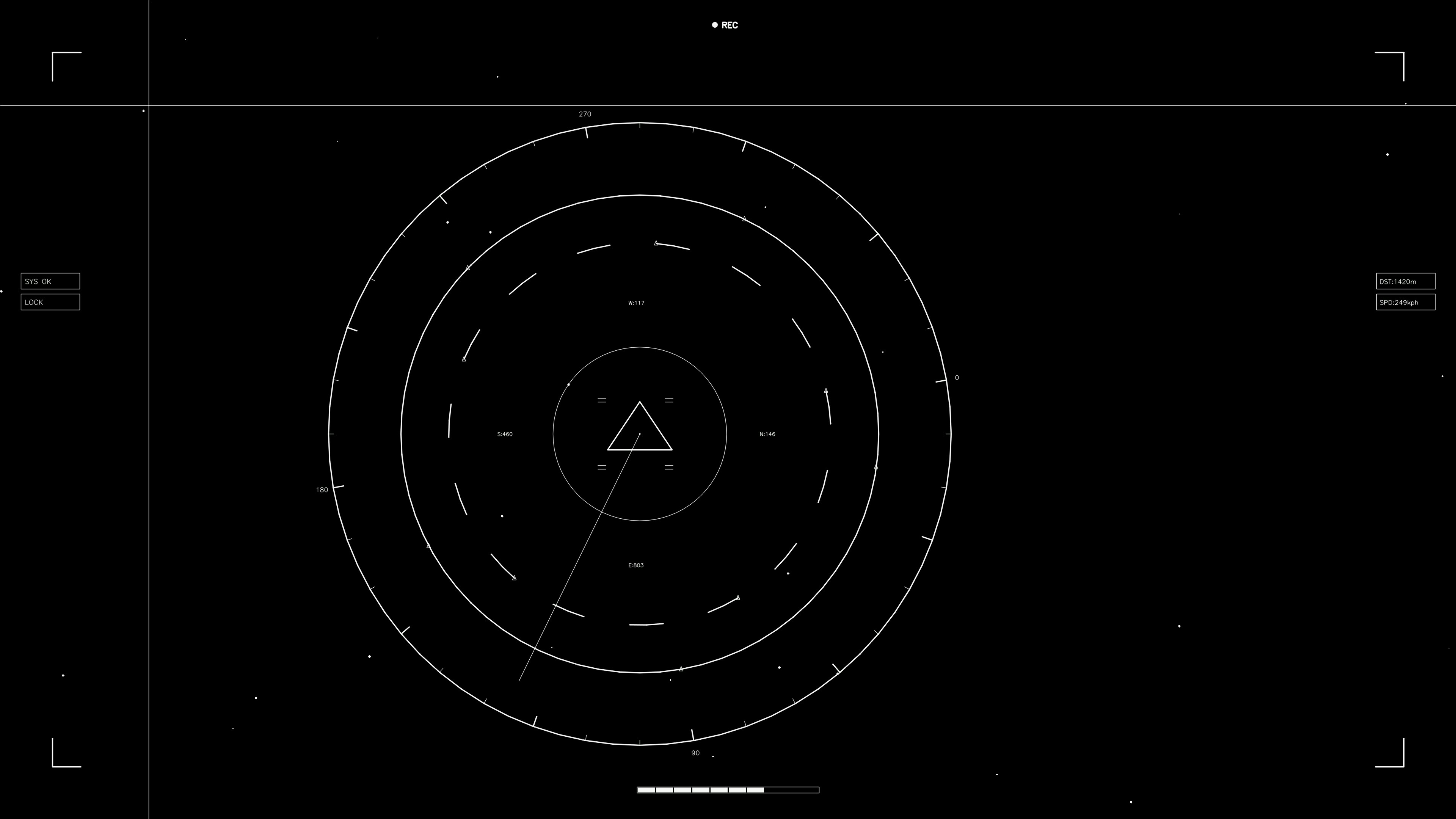 Hud elements animation for web designers and sci-fi video projects in dark background