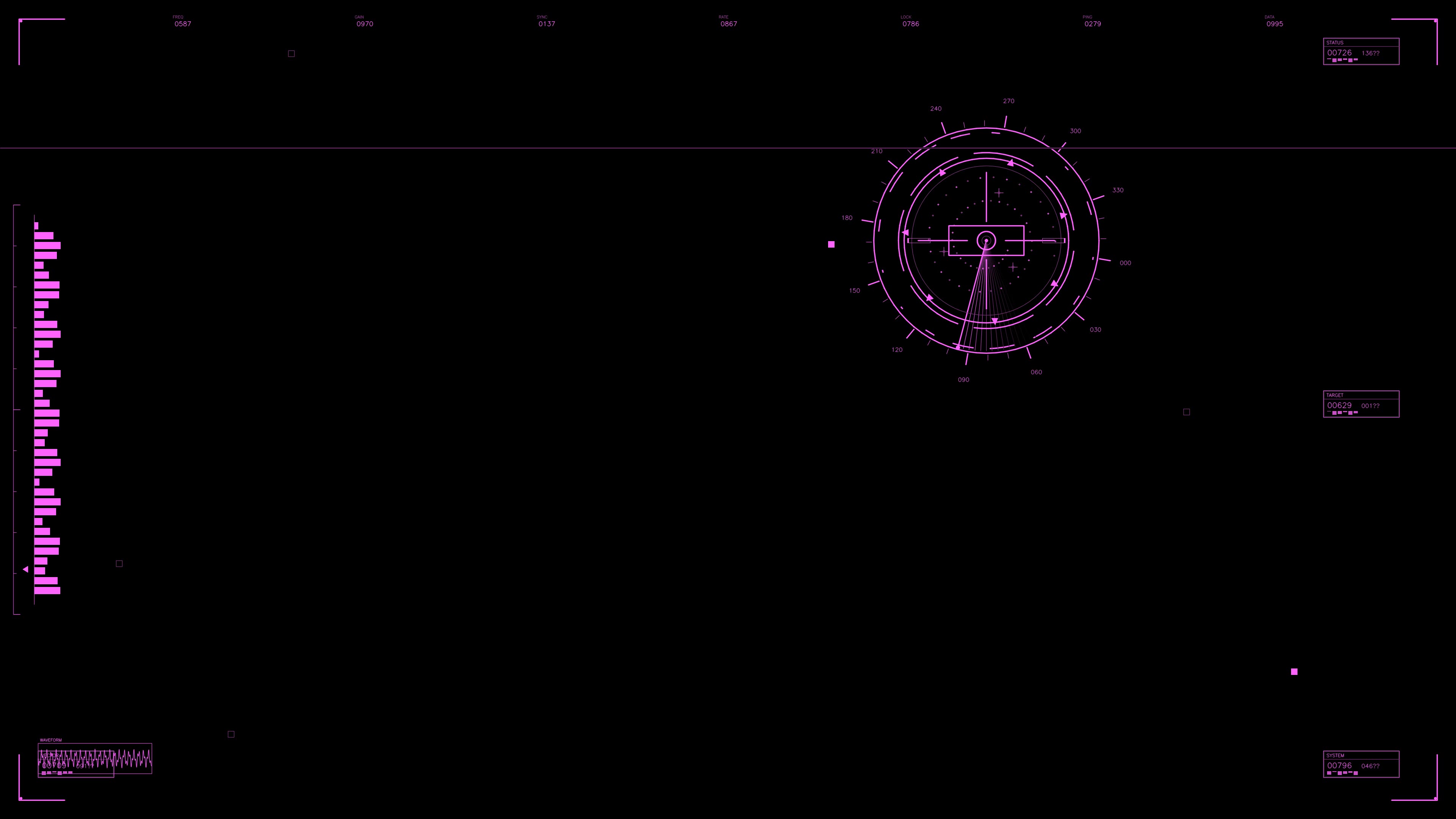 Military GUI war stock footage HUD animation for science fiction production showing data display in action