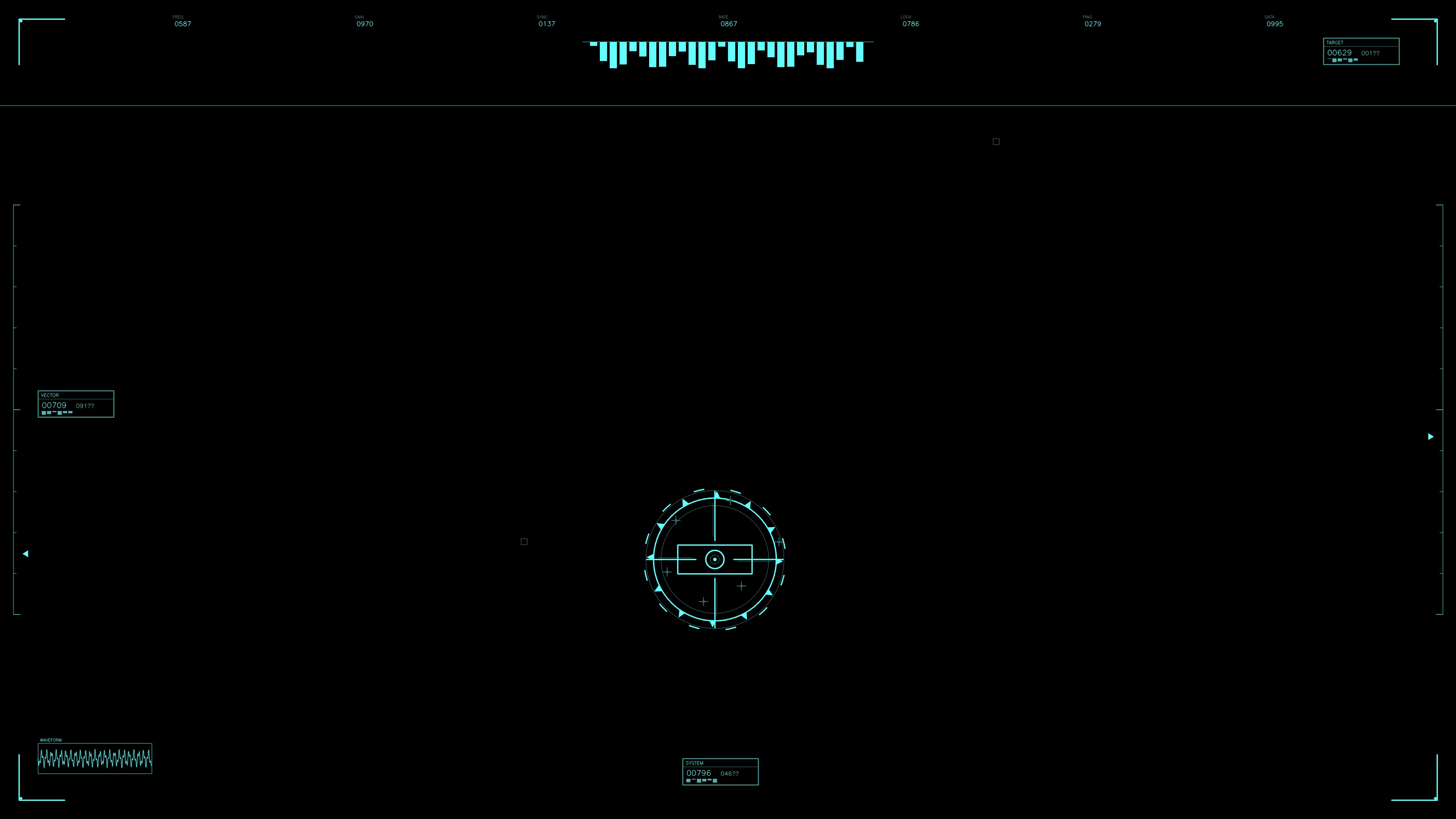 Military gui for war stock footage with hud animations for science fiction video production in a digital format