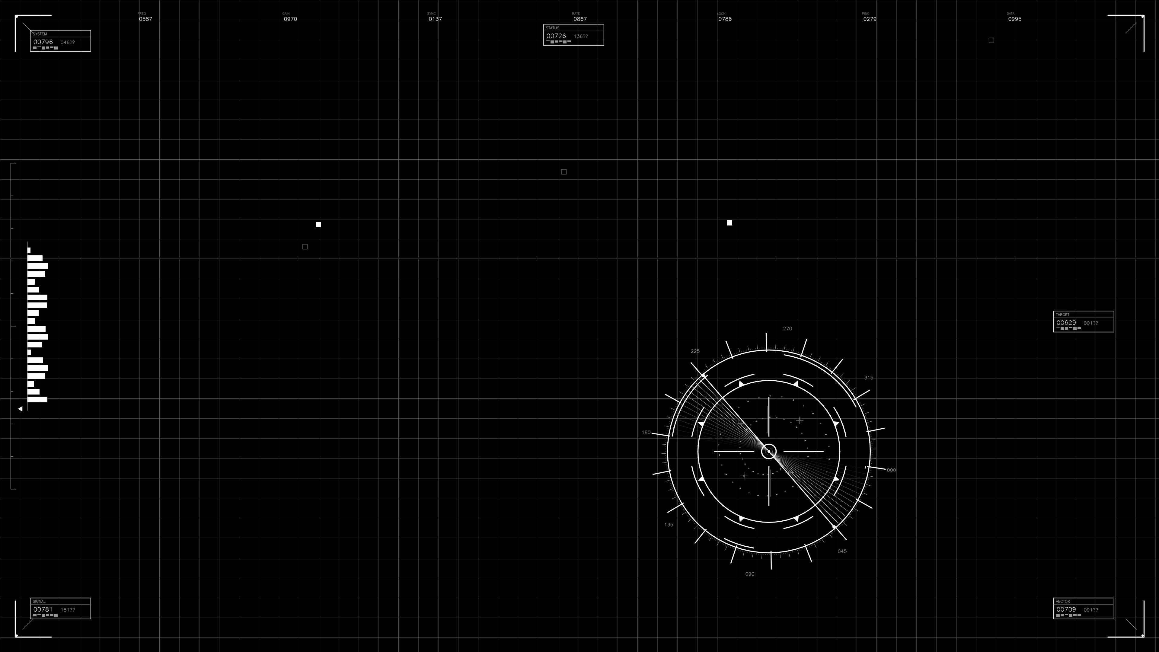 Military graphical user interface war stock footage features complex HUD animation for science fiction production