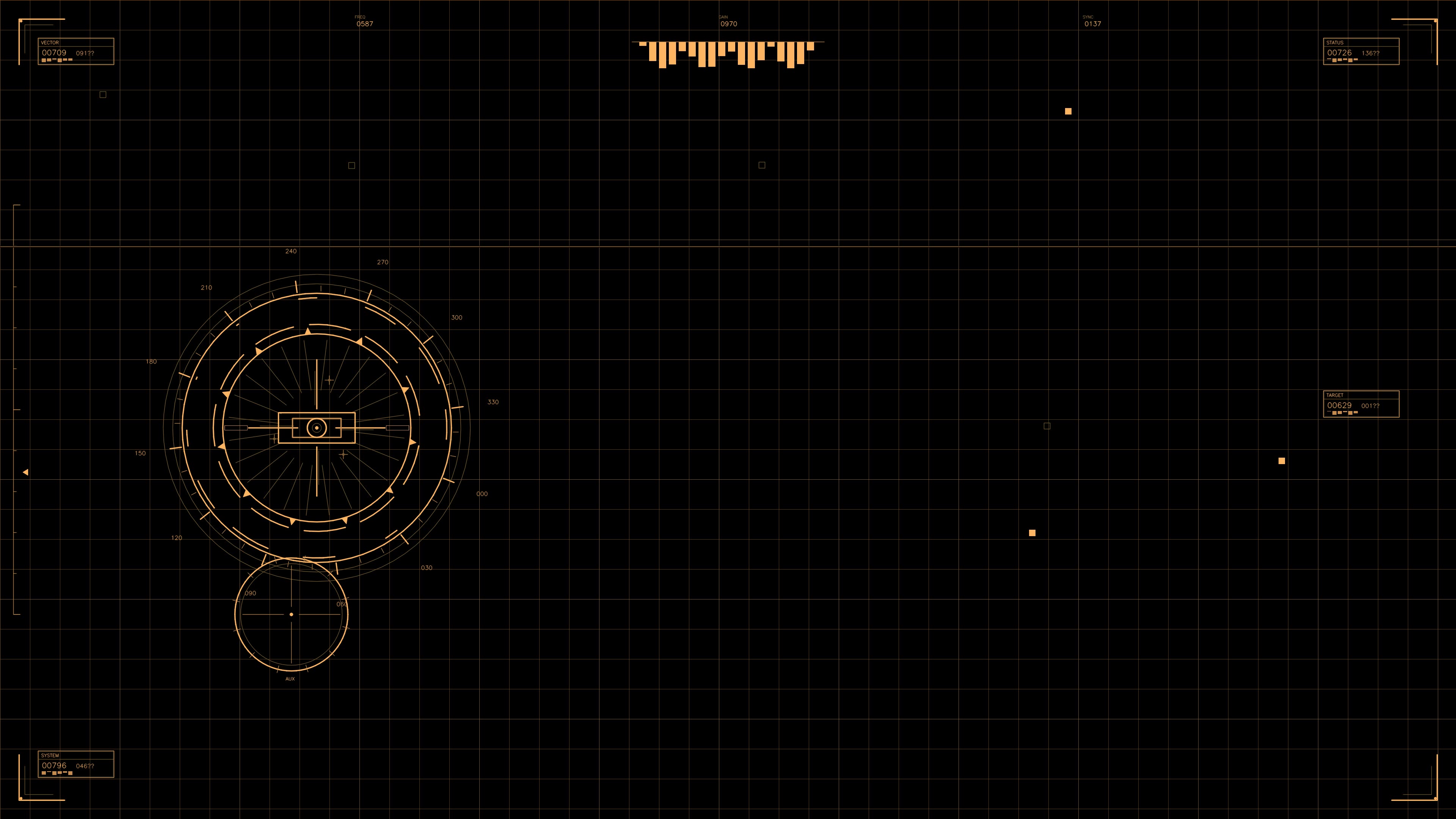 Military gui war stock footage hud animation for science fiction production featuring dynamic data display elements