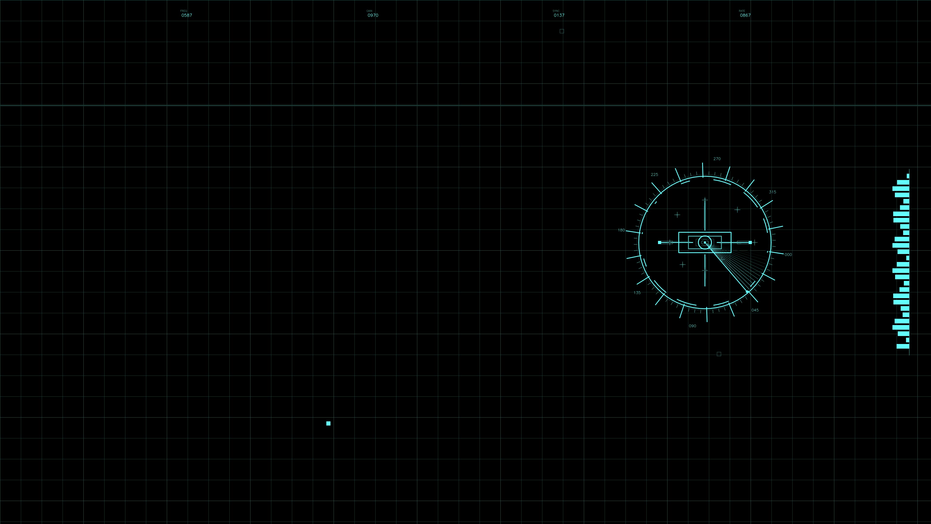 Military gui war stock footage hud animation for science fiction production in dark display with targeting system and metrics