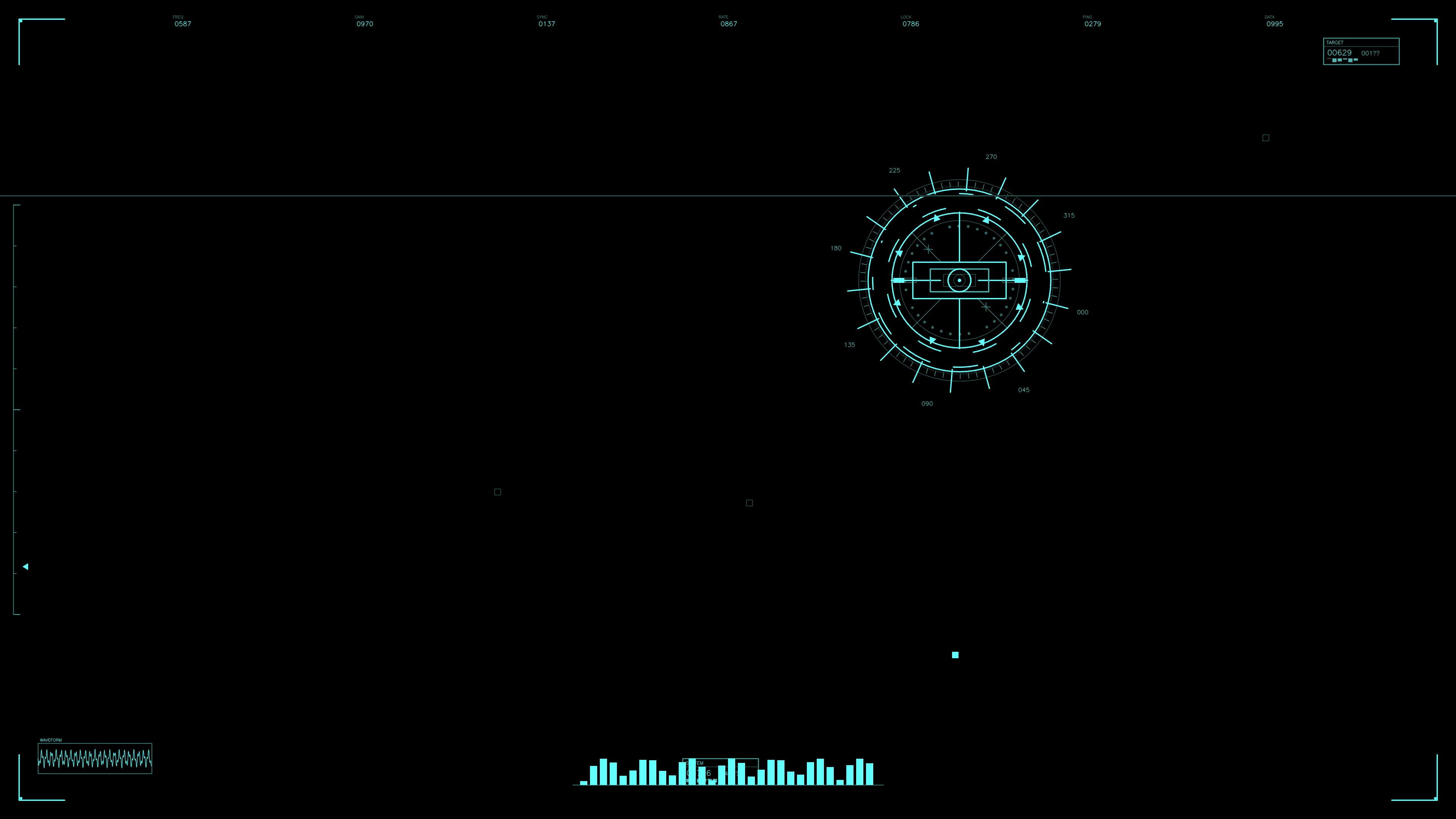 Military gui war stock footage with hud animation suitable for science fiction production