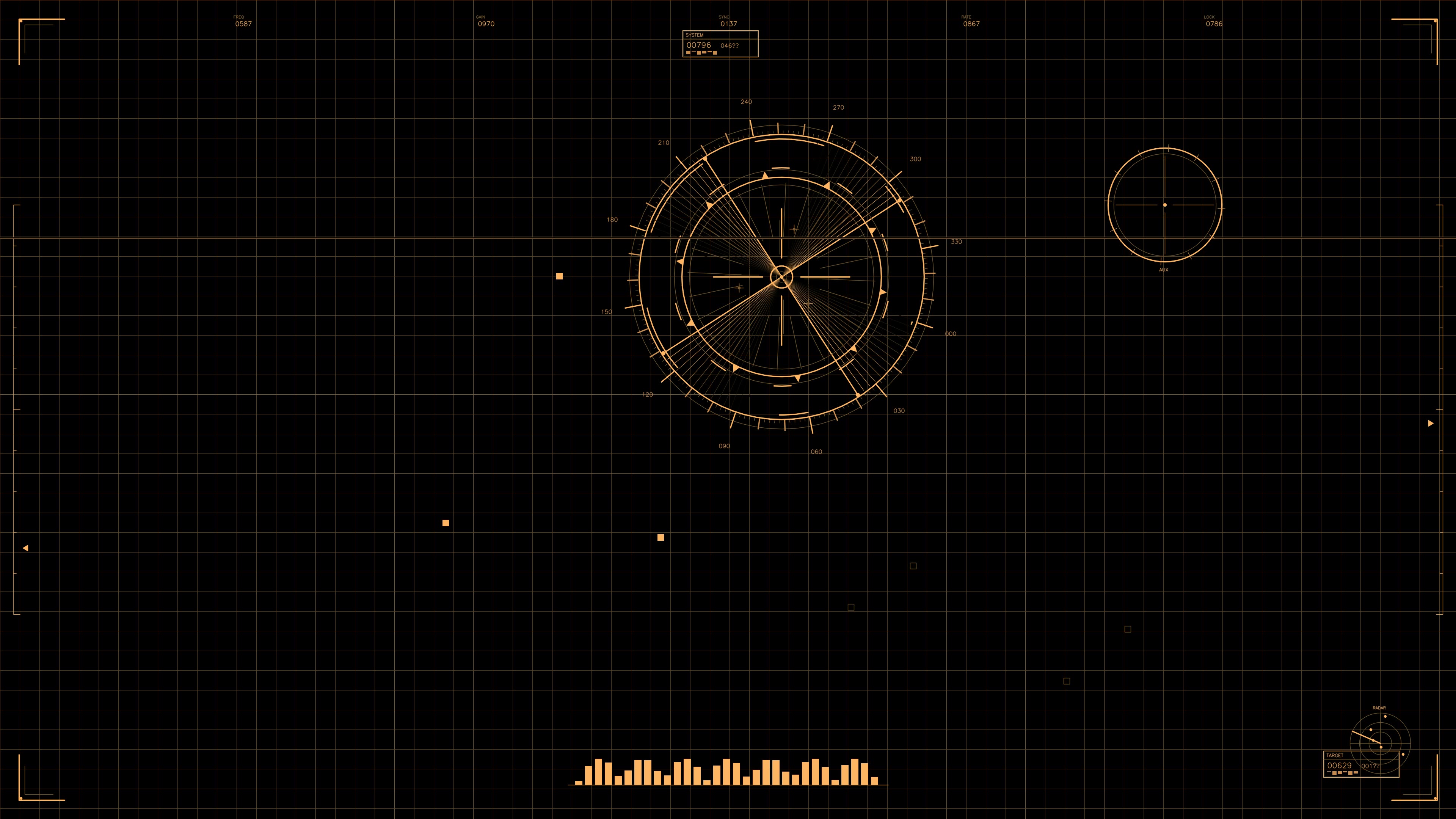 Military gui war stock footage hud animation for science fiction production showcasing data readouts and various interface elements