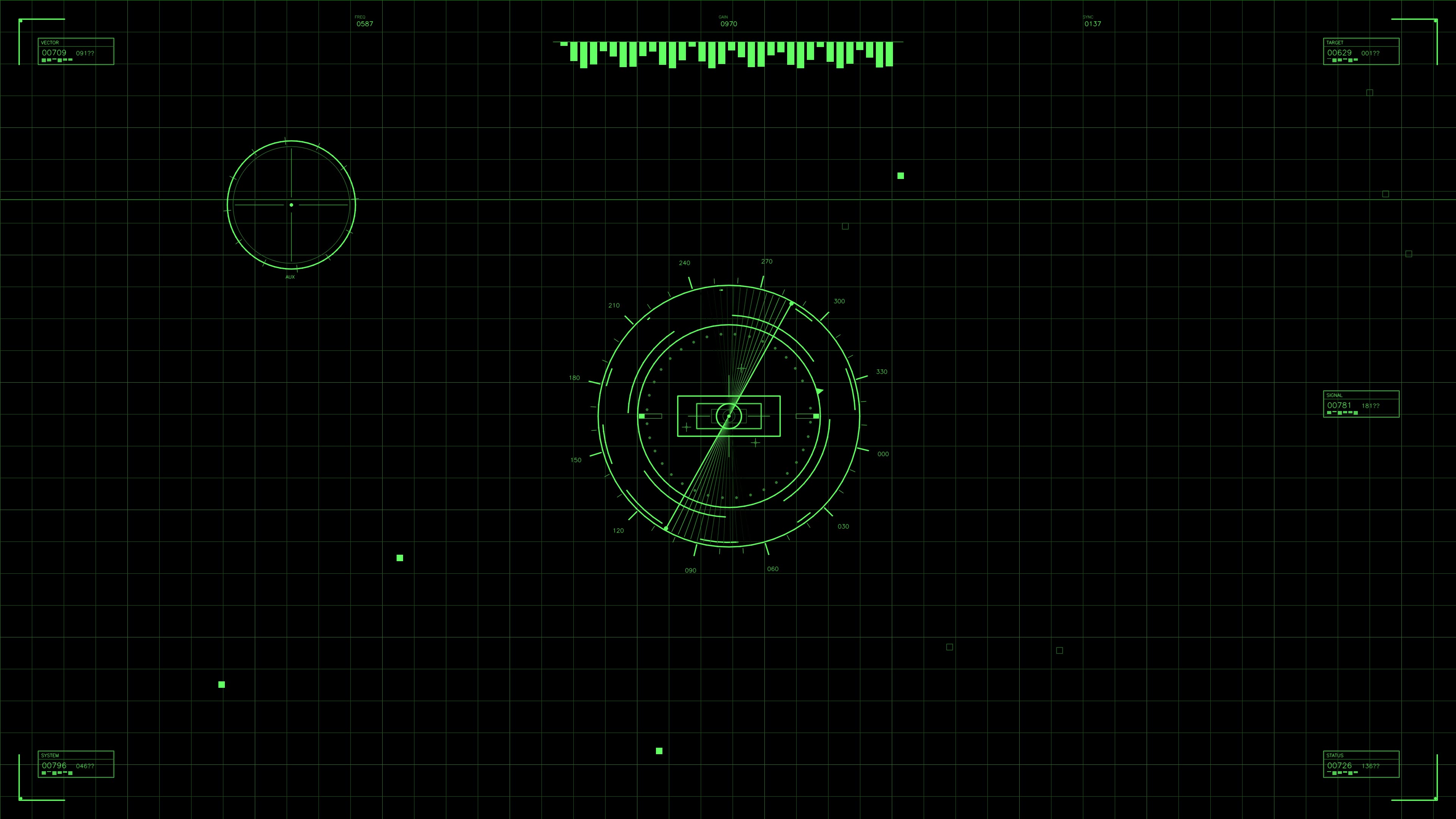 Military gui war stock footage hud animation for science fiction production features high-tech graphics and grid display