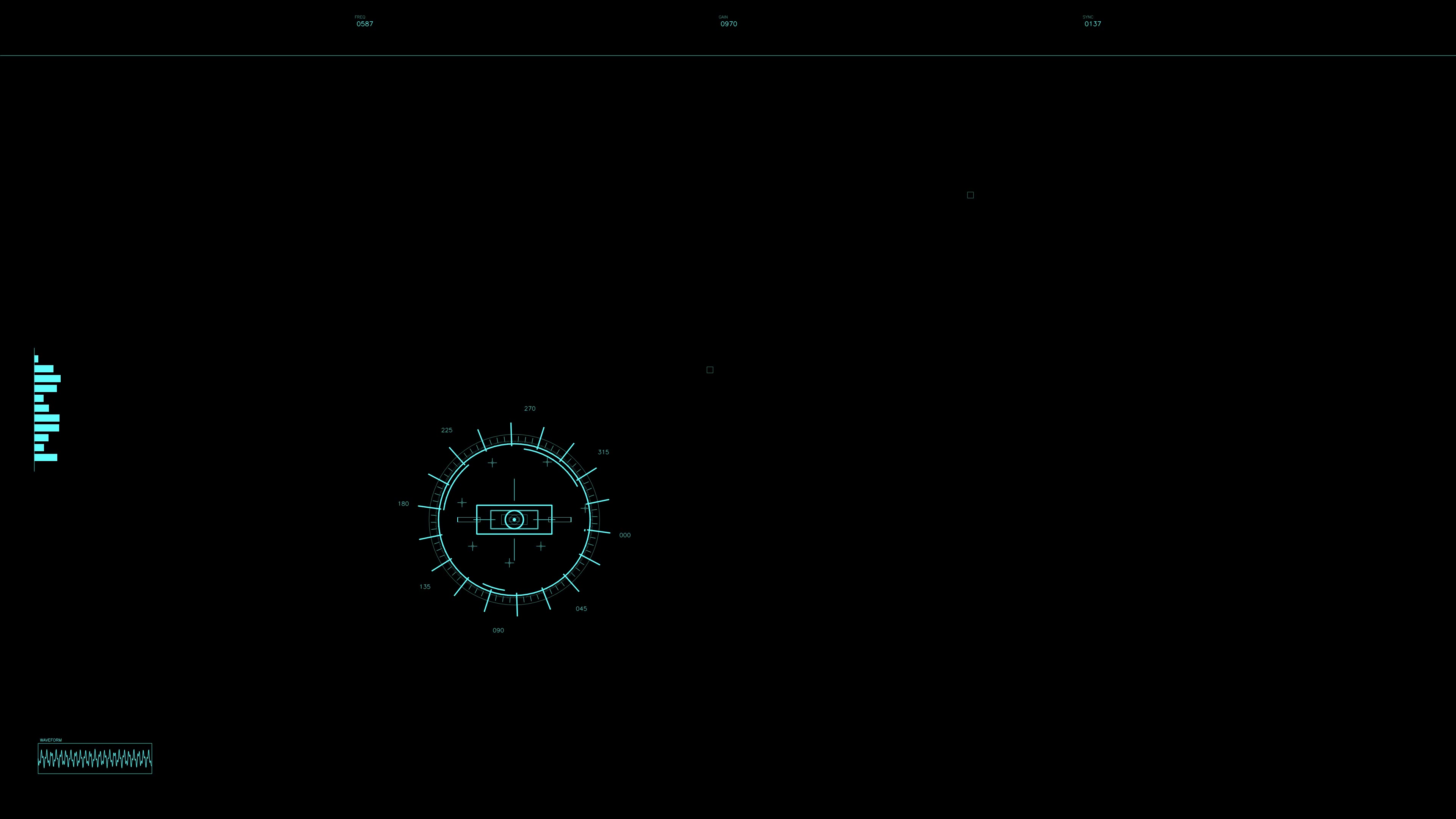 Military gui war stock footage for science fiction production featuring hud animation on black background