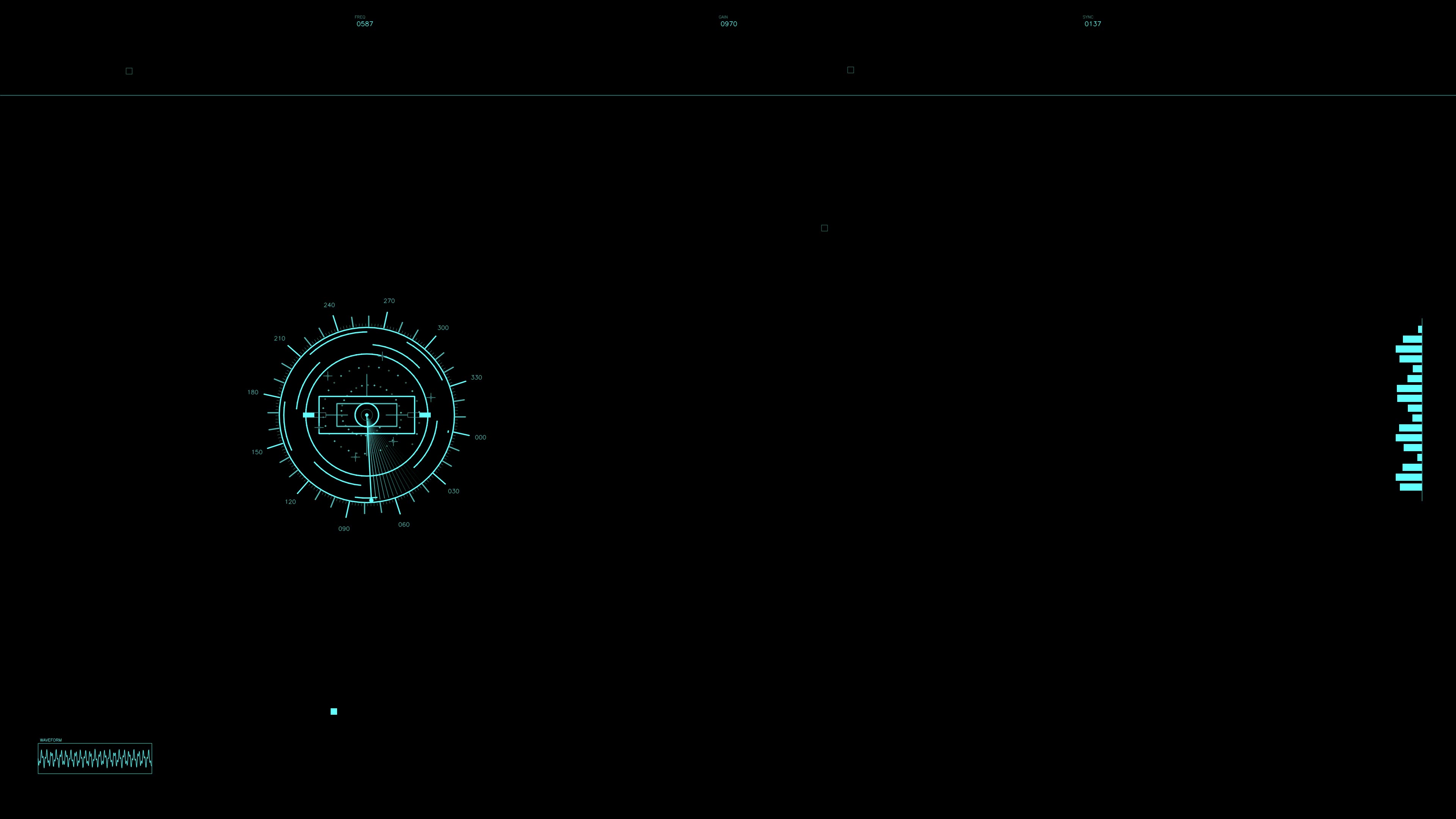Military gui war stock footage featuring hud animation for science fiction production in dark setting