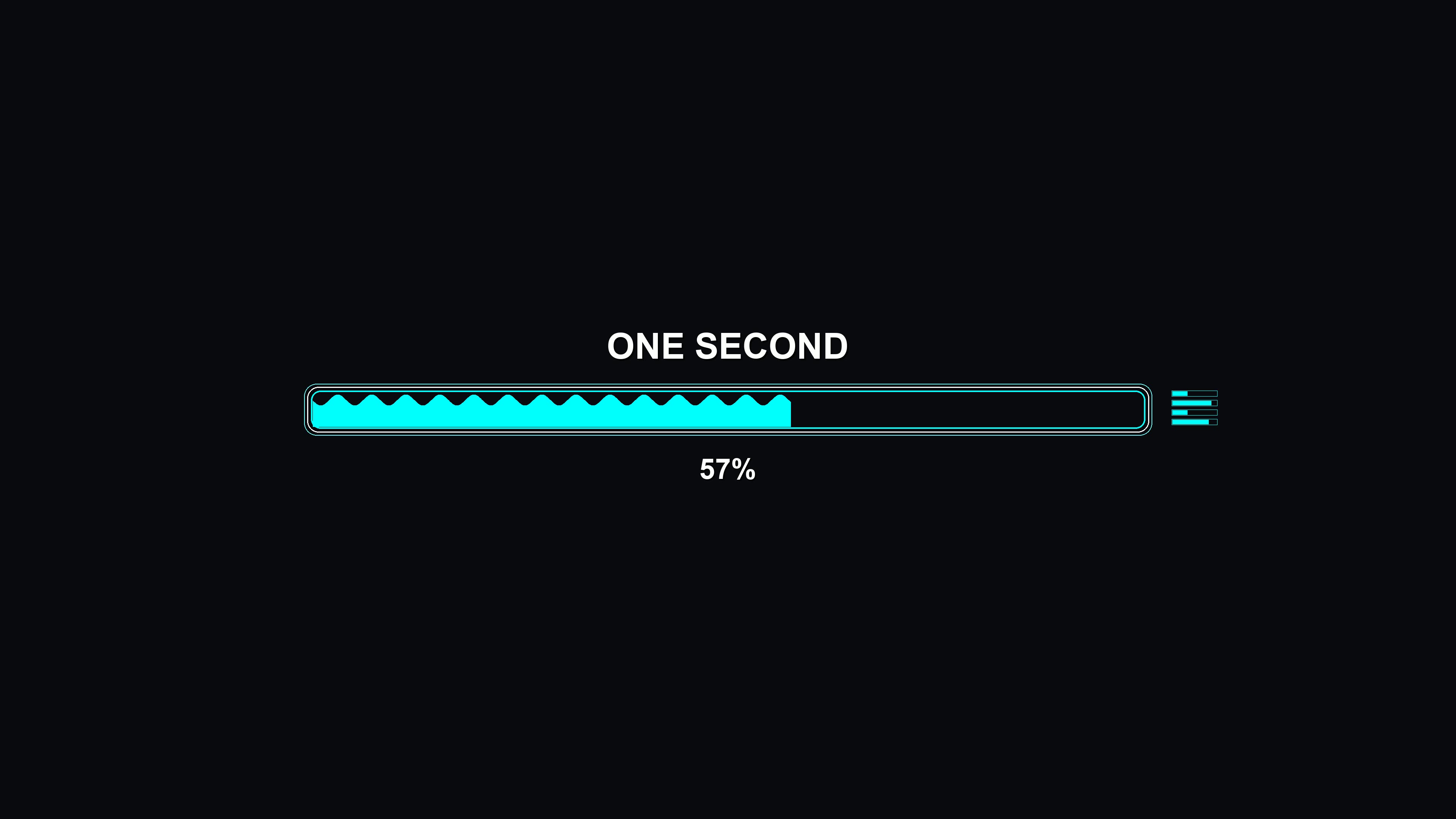 Progress bar animation for science fiction settings showcasing loading sequence in a digital display