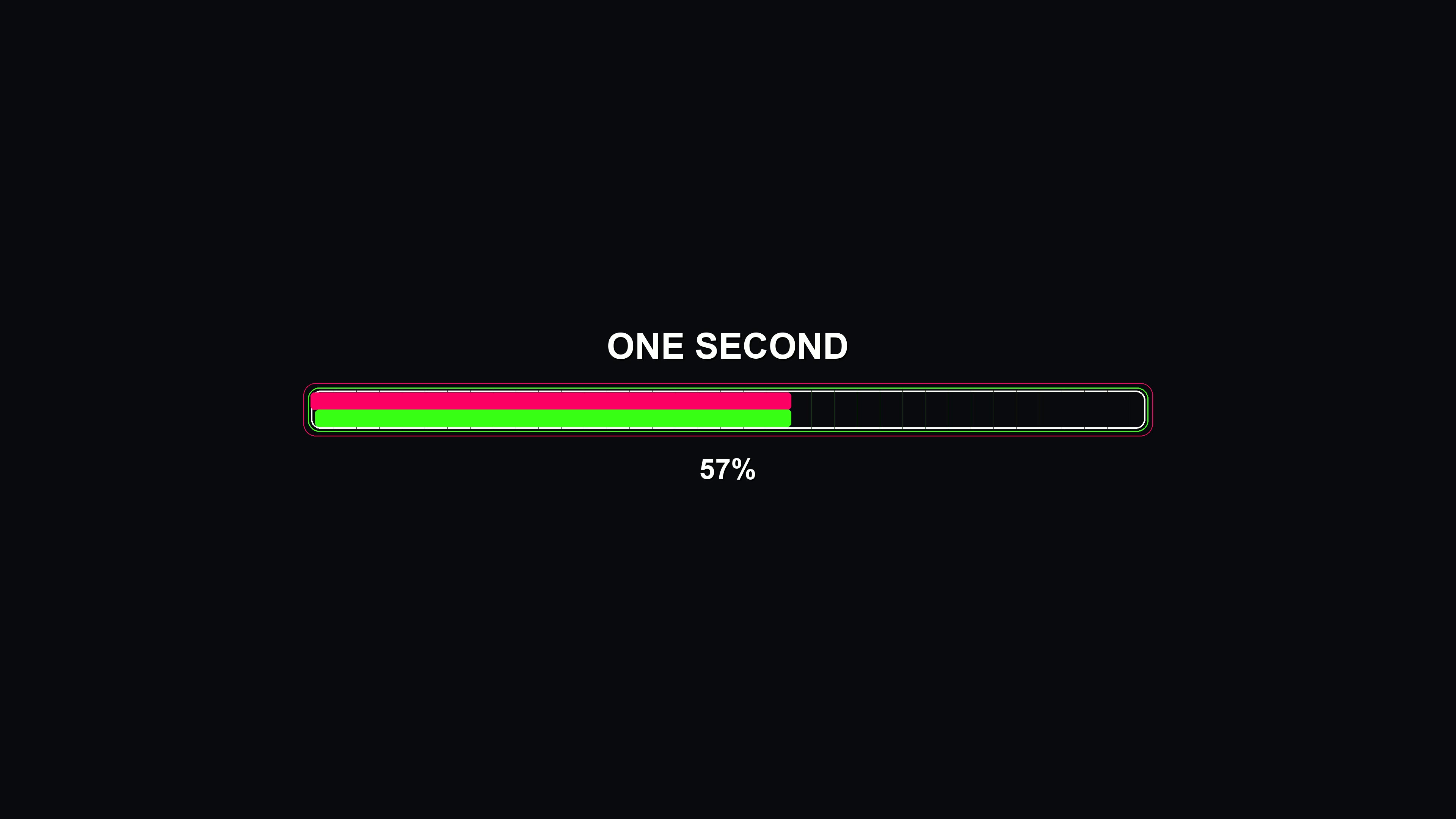 Cool loading bar animation showing progress in a science fiction setting with time display