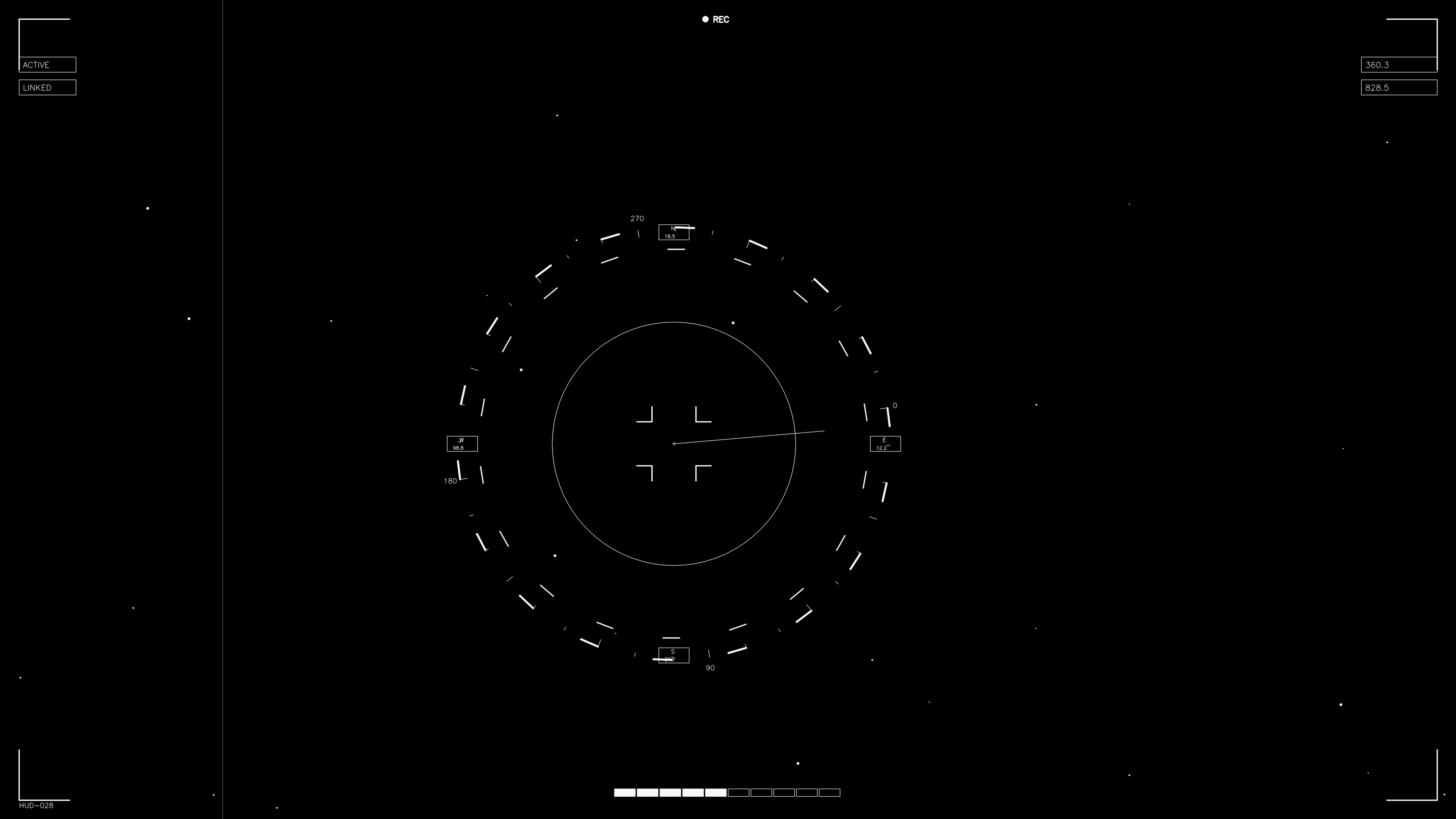 Hud elements animation for webdesign and sci-fi video production showing various data points and indicators