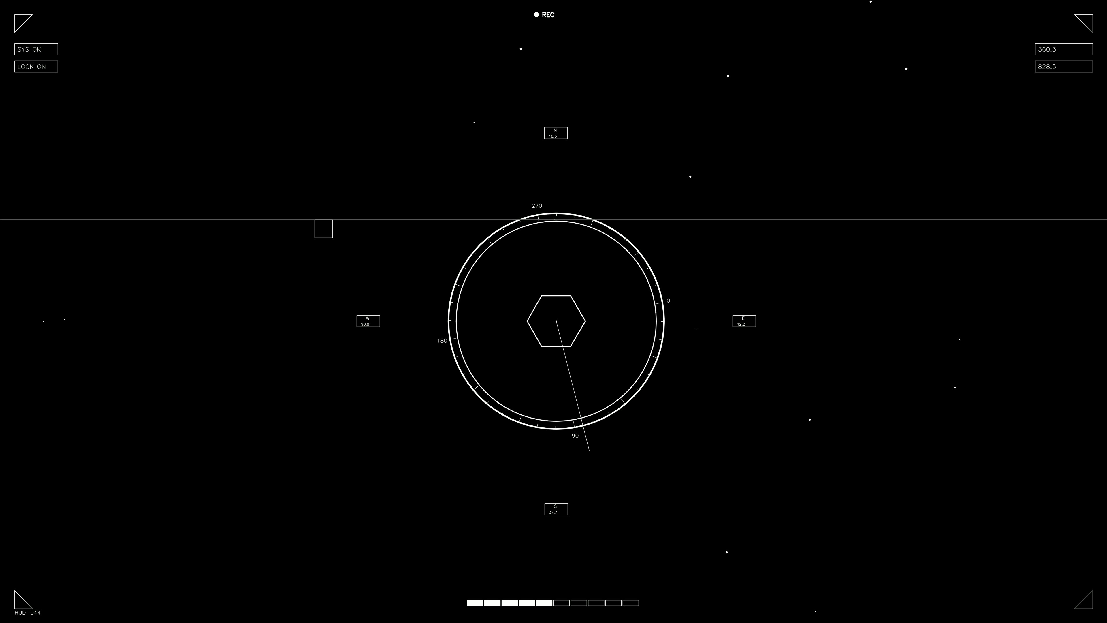 Hud elements animation for web designer and sci-fi video cutter for creative projects in digital environments