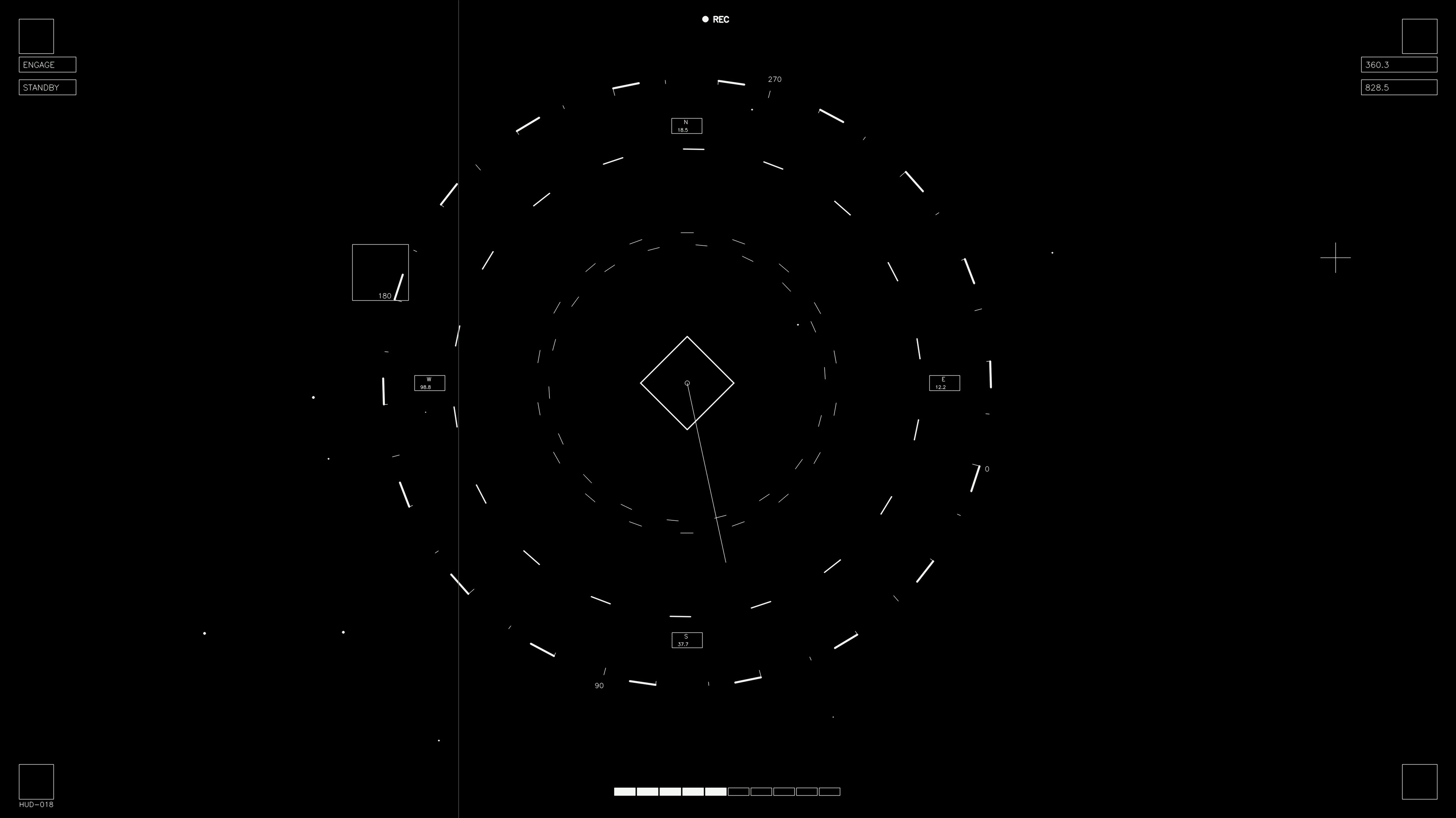 Hud elements animation for video projects focused on web design and science fiction creation