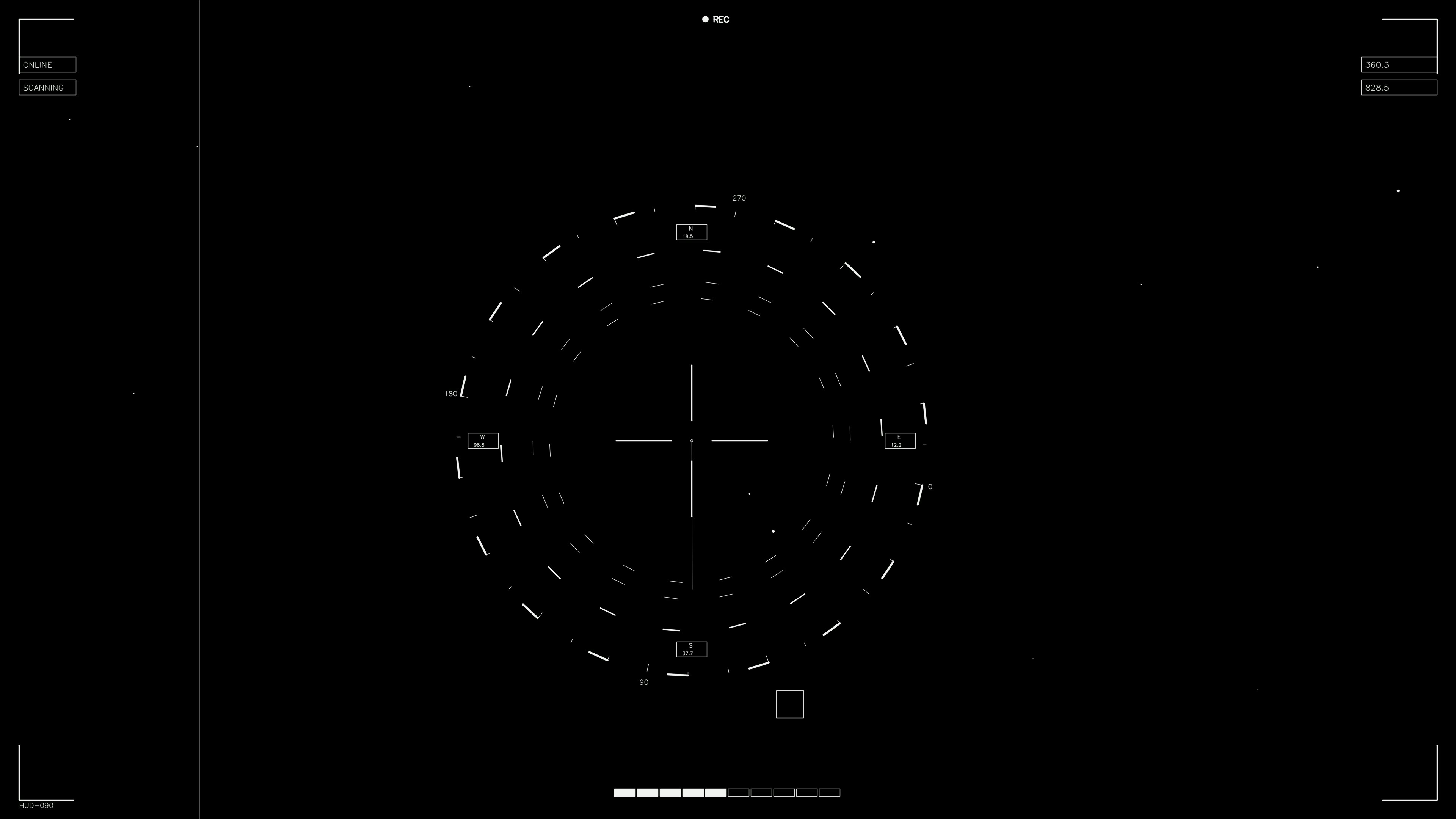 Hud elements animation designed for web designers and sci-fi video editing with a focus on user interface details and layout plans