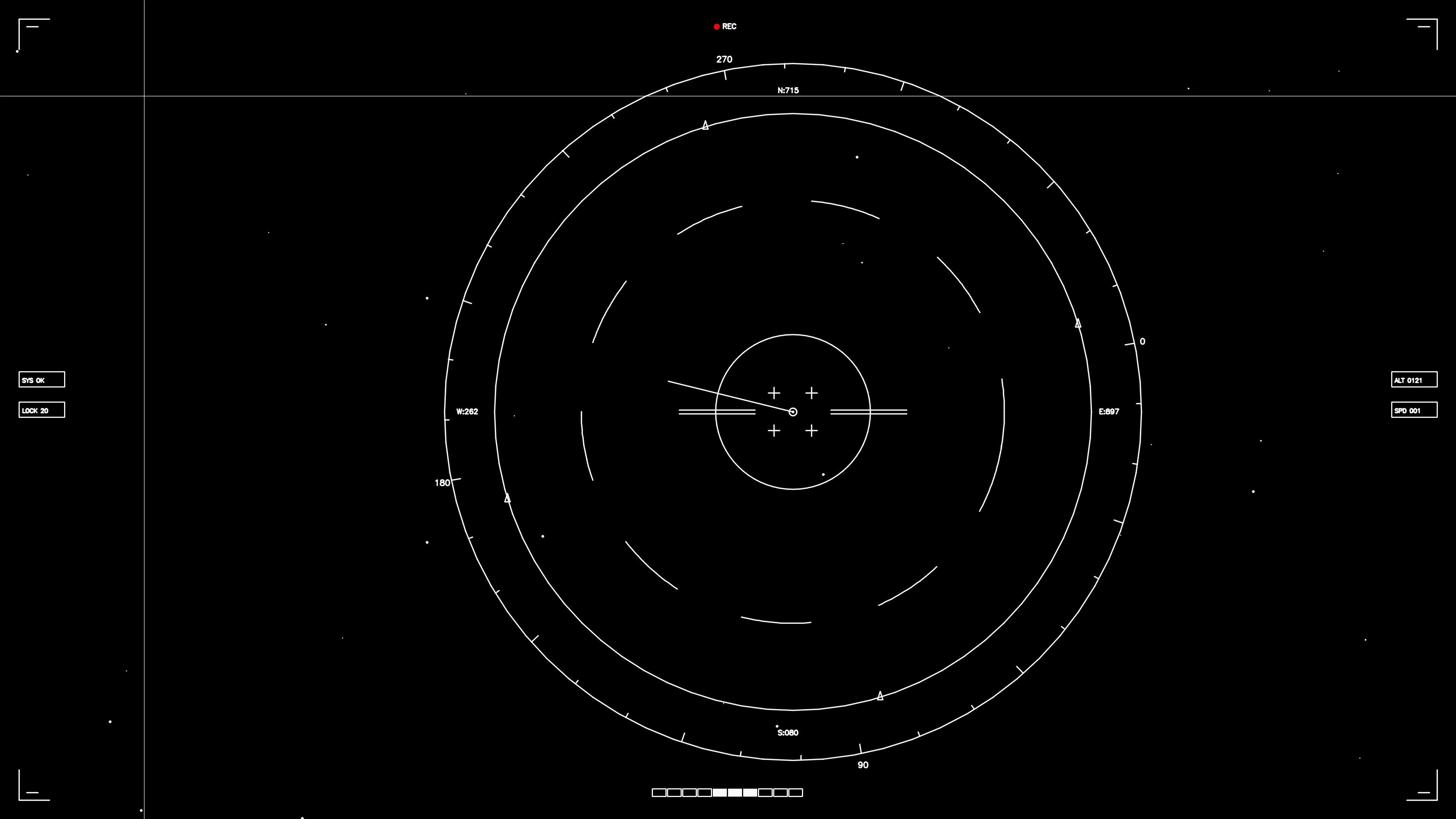 Hud elements animation for web designers and sci-fi video projects showcasing radar and monitoring features