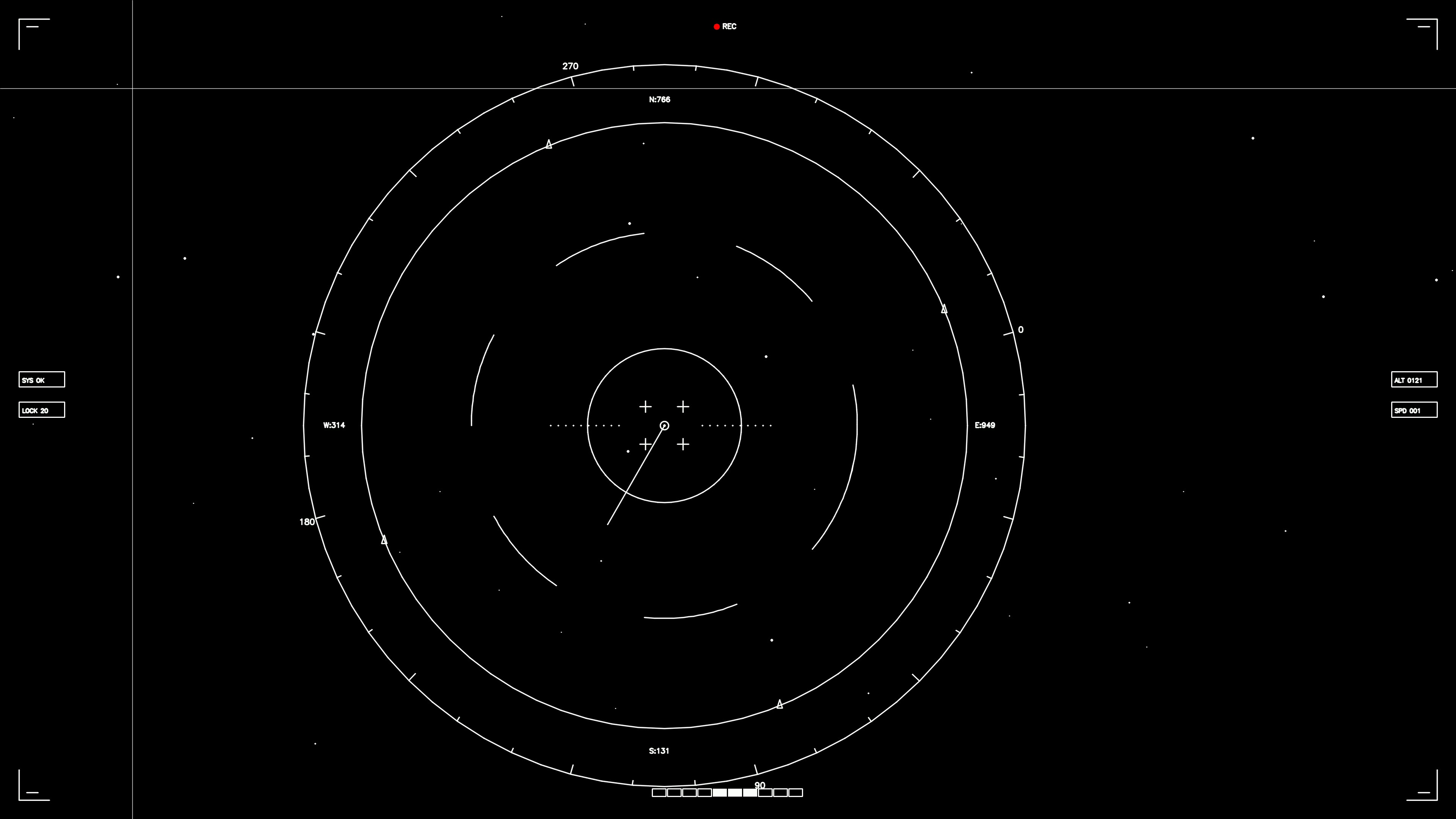 Animation of hud elements in a sci-fi style for web designers and video editors in tech projects