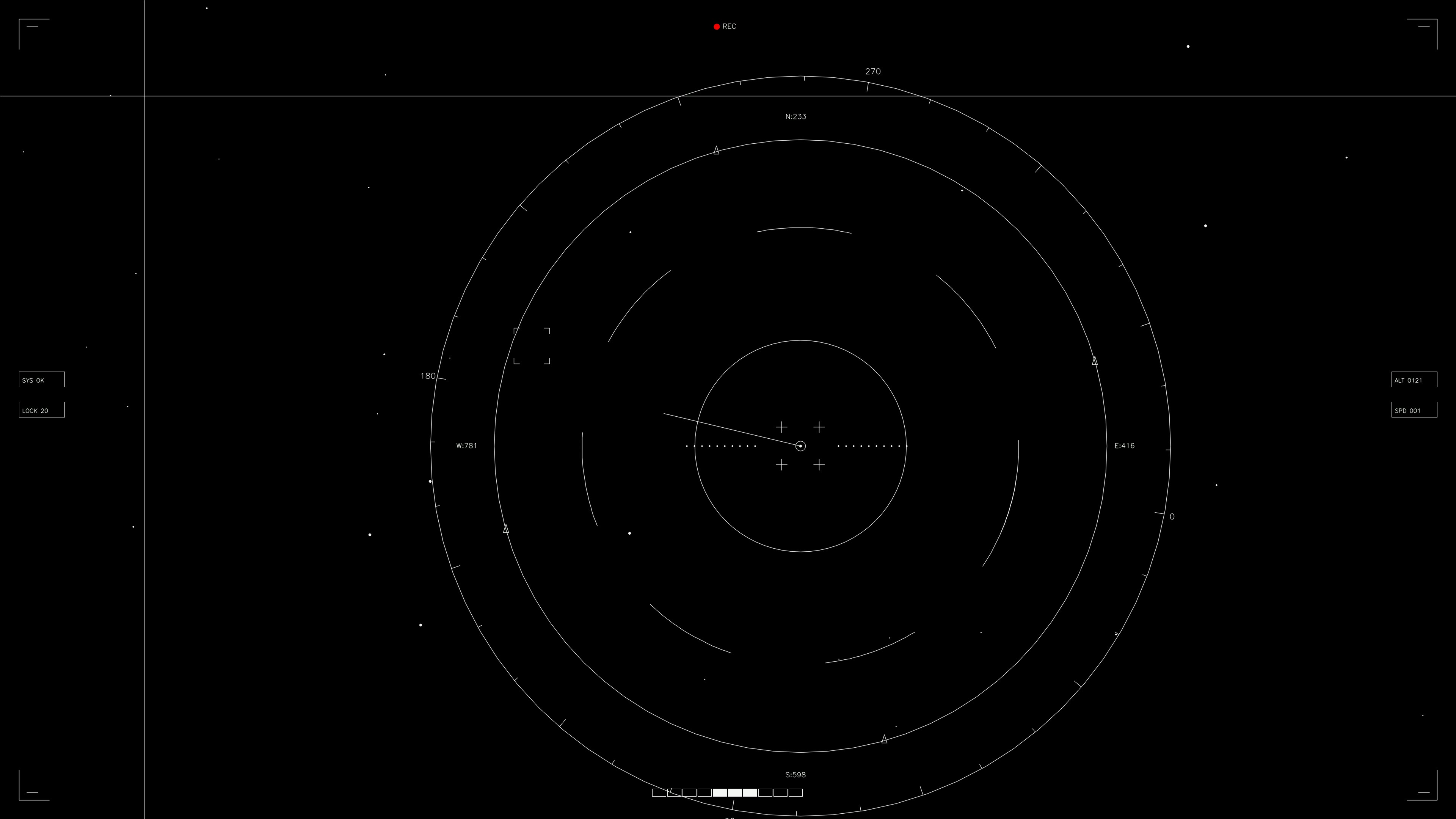 Hud elements animation for web design and sci fi video production with focus on dynamic space visuals and navigation elements