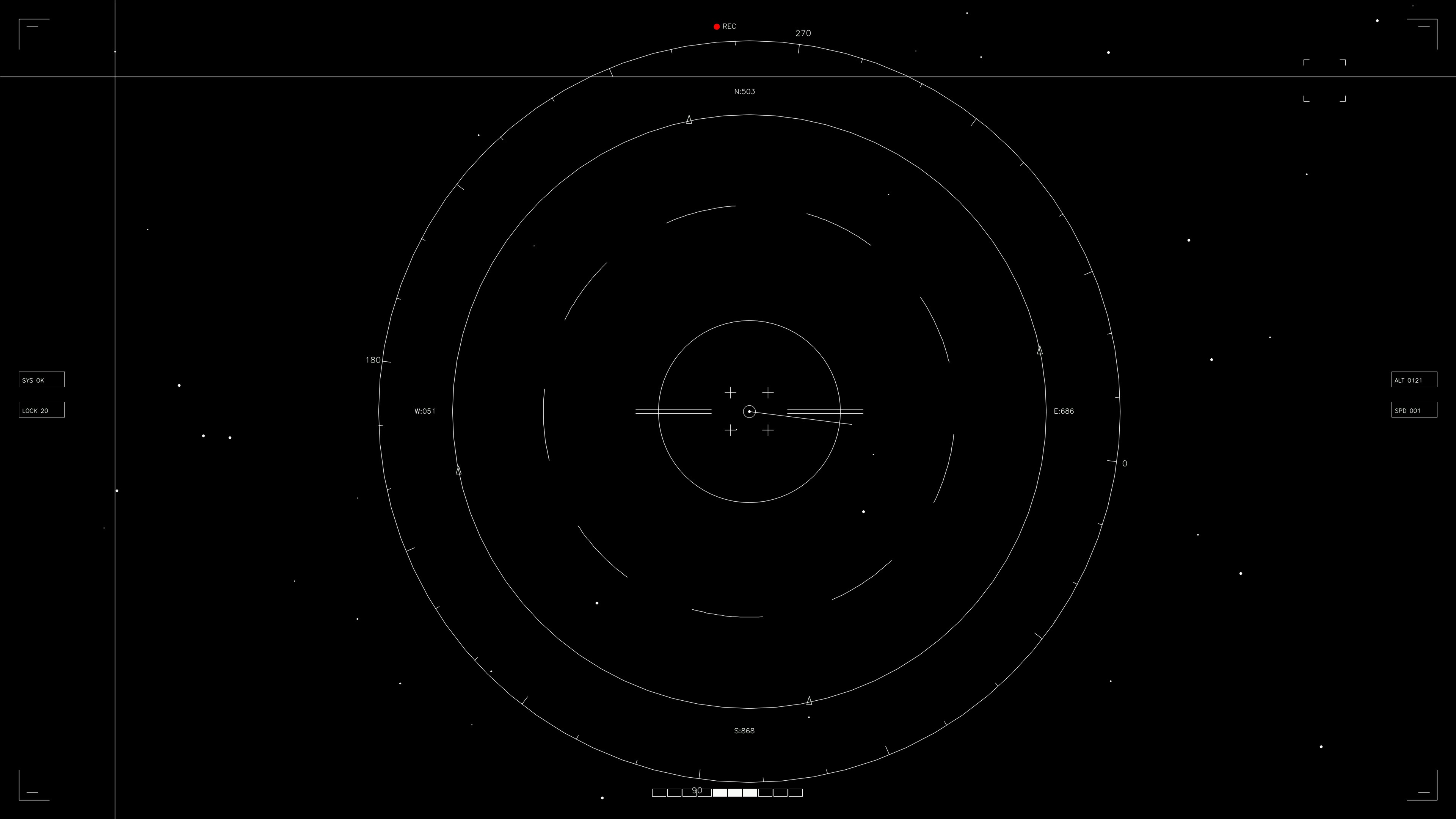 Hud elements animation for web designers and sci-fi video editing in black and white style