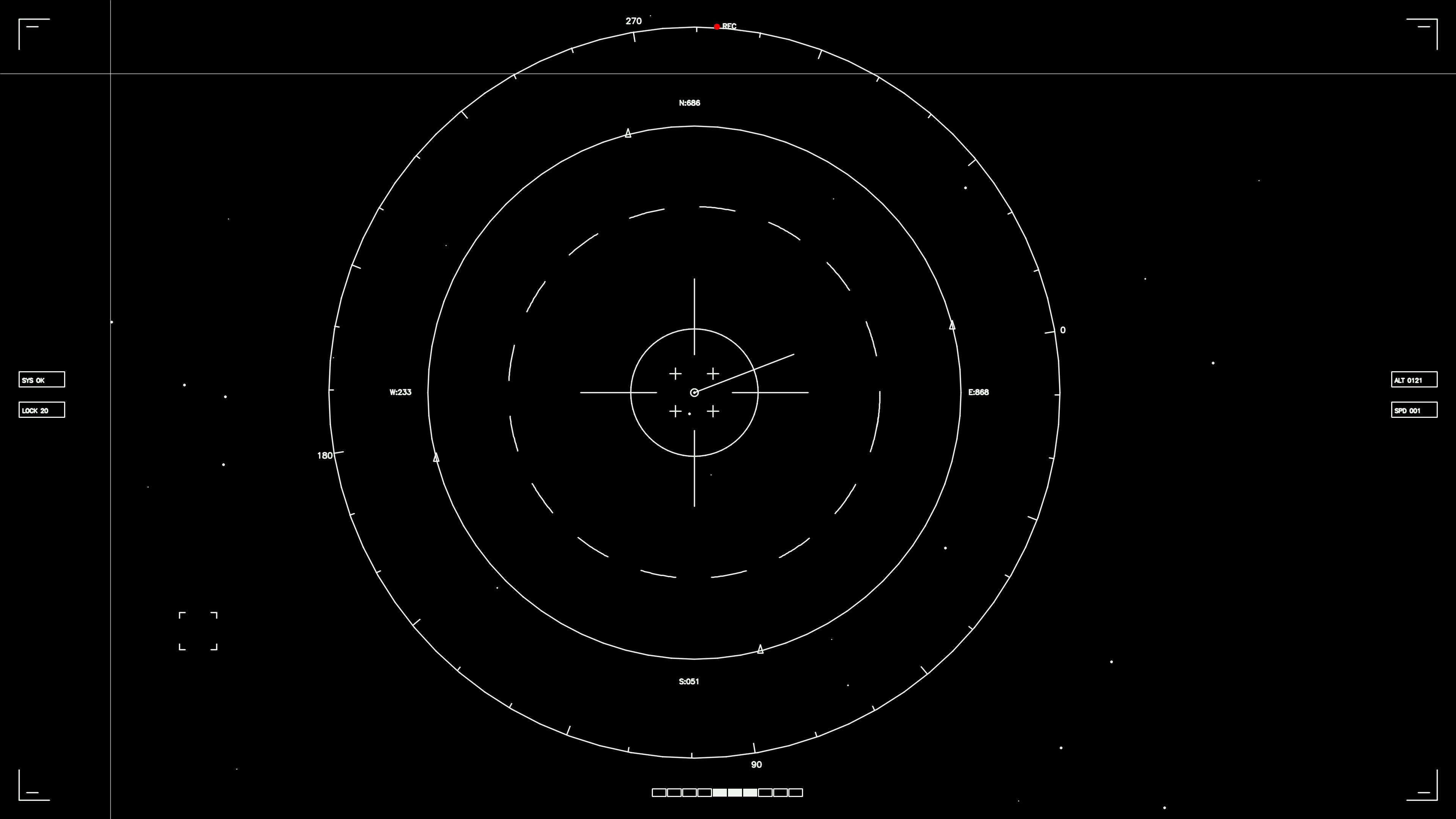 Hud elements animation showing data display for web designers and video editors in a sci-fi theme