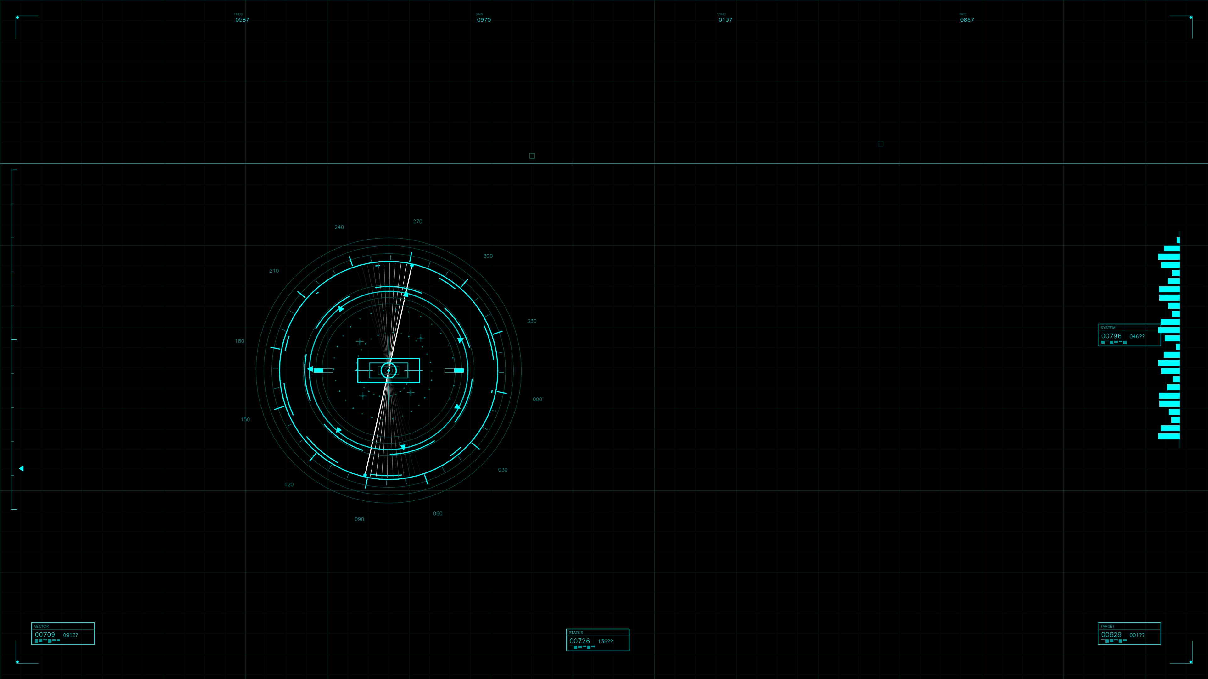 Military guis displaying war stock footage with hud animations for science fiction production in a digital environment for entertainment use