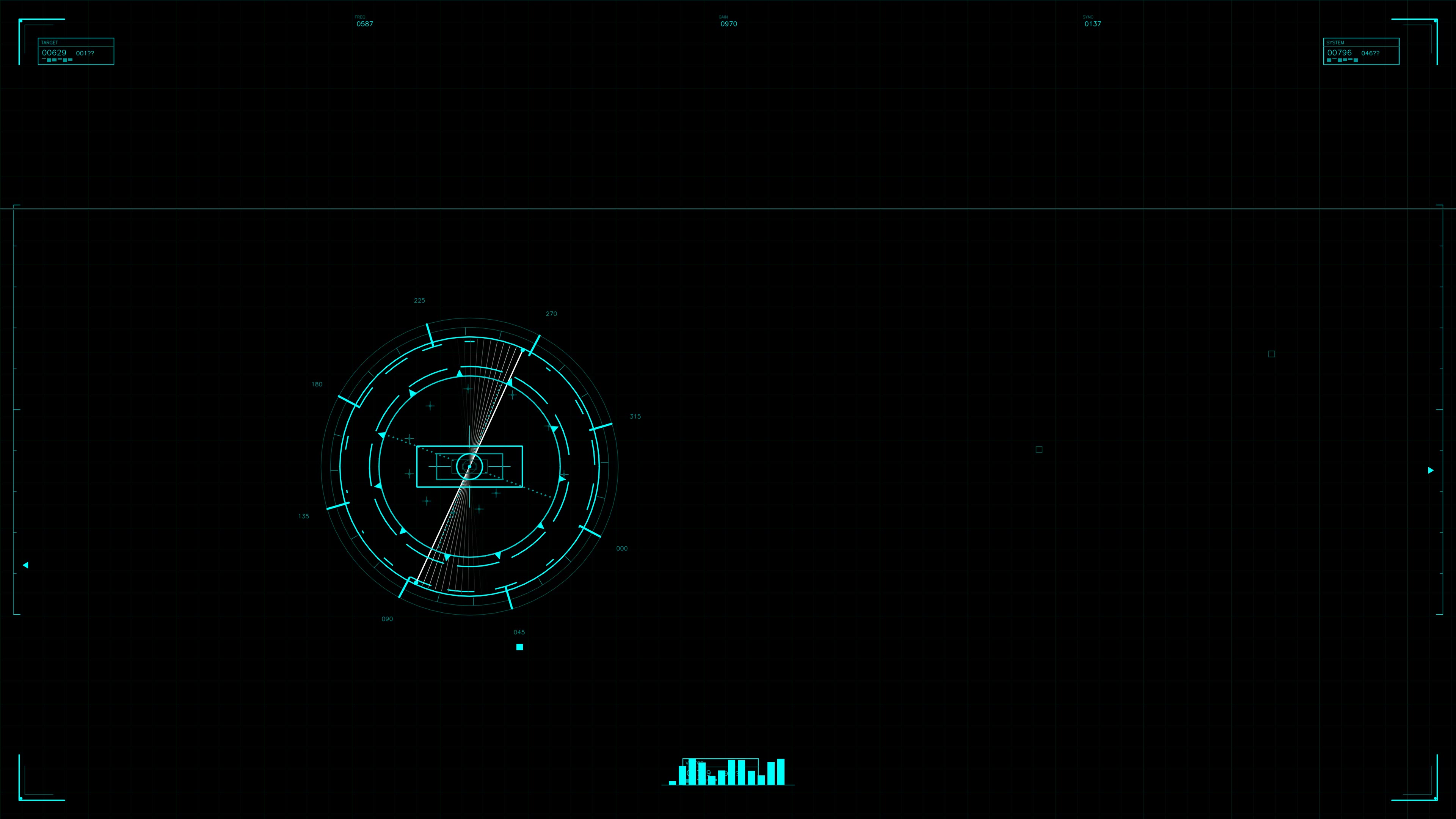 Military gui war stock footage with hud animation for science fiction production in futuristic environment