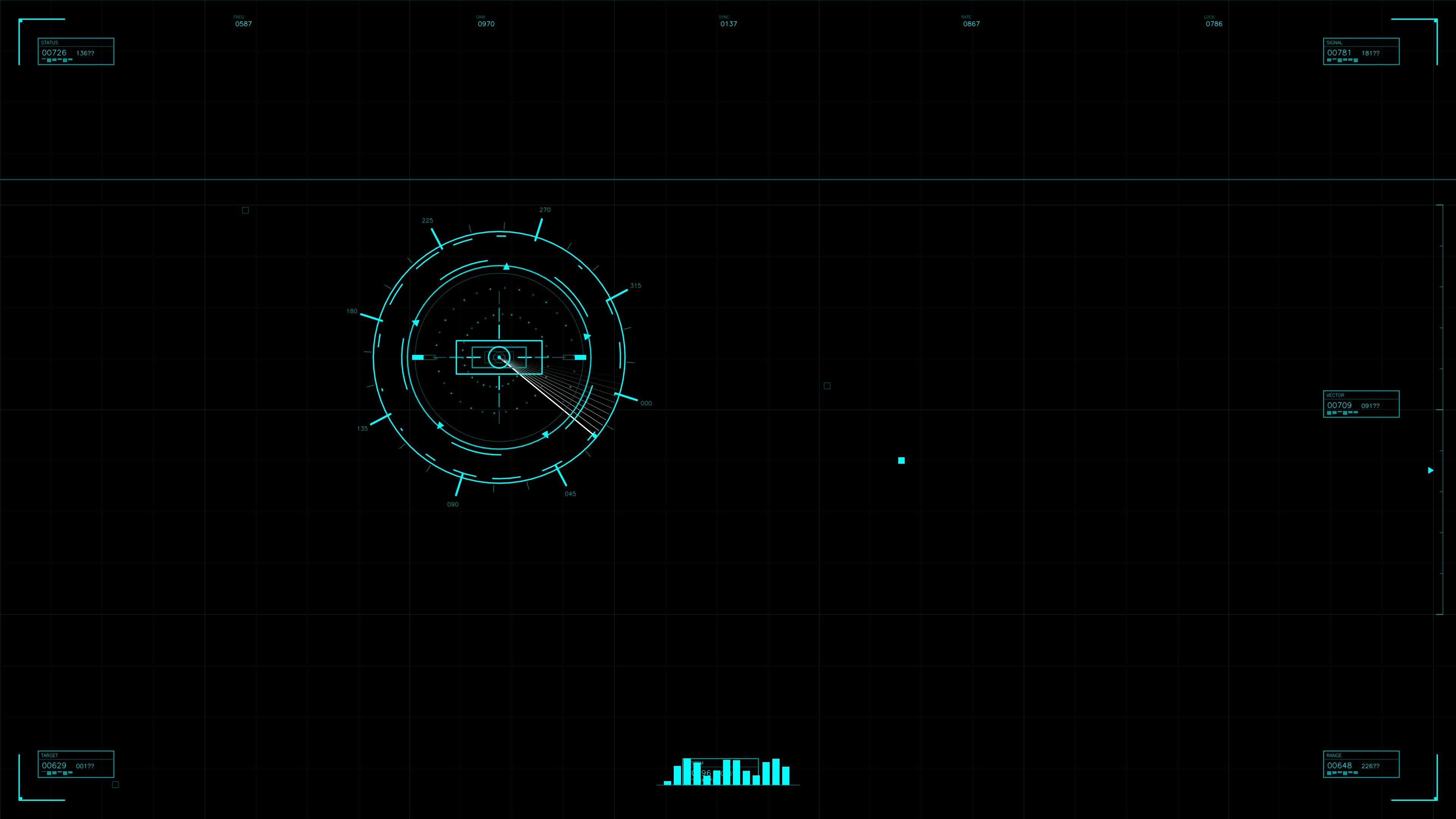 Military gui war stock footage hud animation for science fiction production in dark setting with detailed graphics and data display