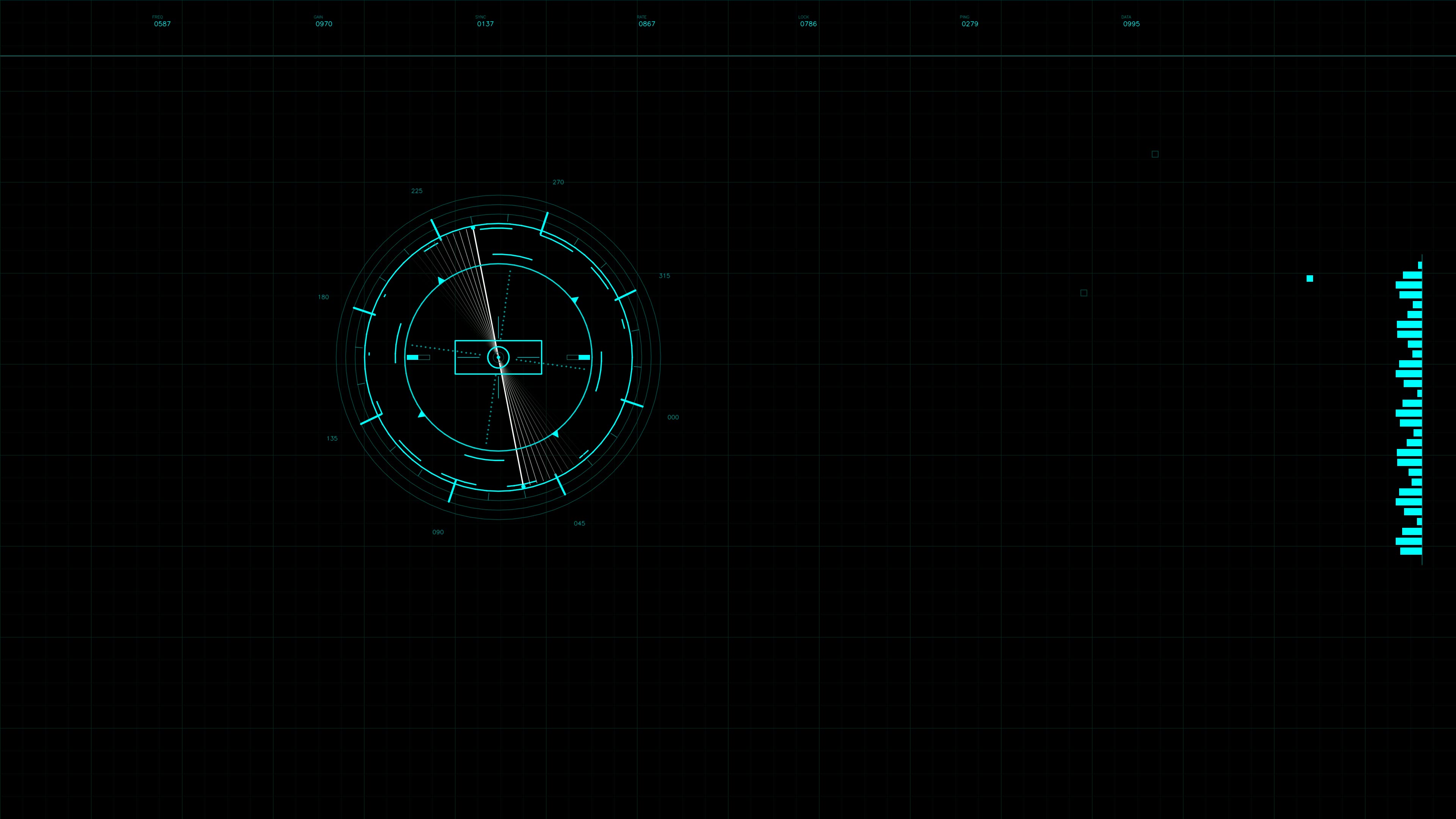 Military gui war stock footage hud animation for science fiction production in a high-tech environment with data display and radar elements