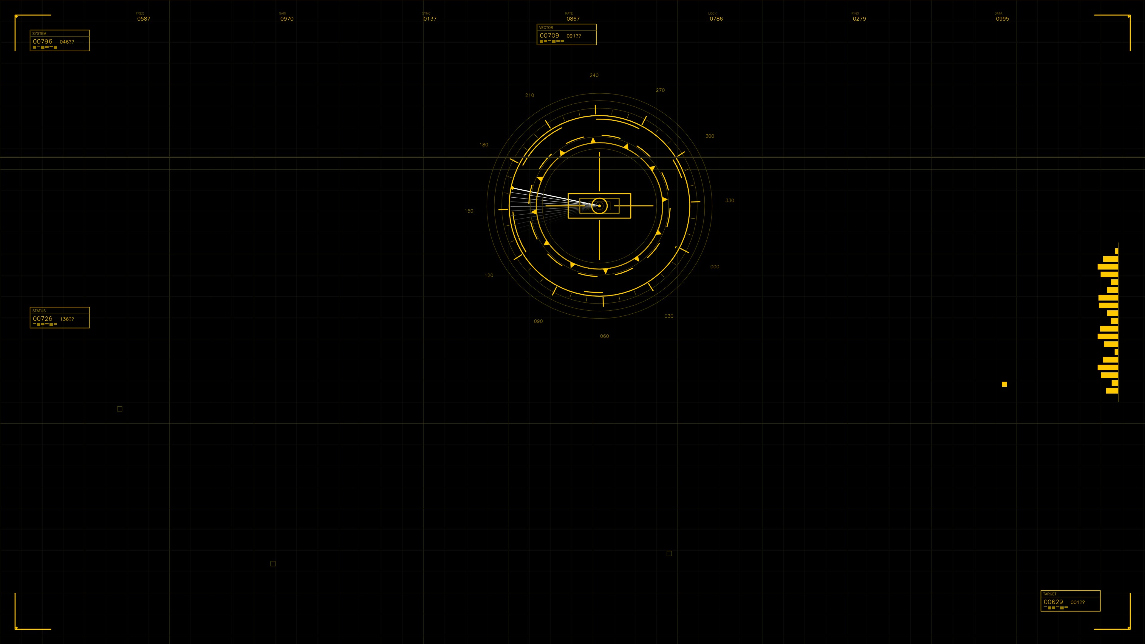 Military gui war stock footage hud animation designed for use in science fiction production and creative projects