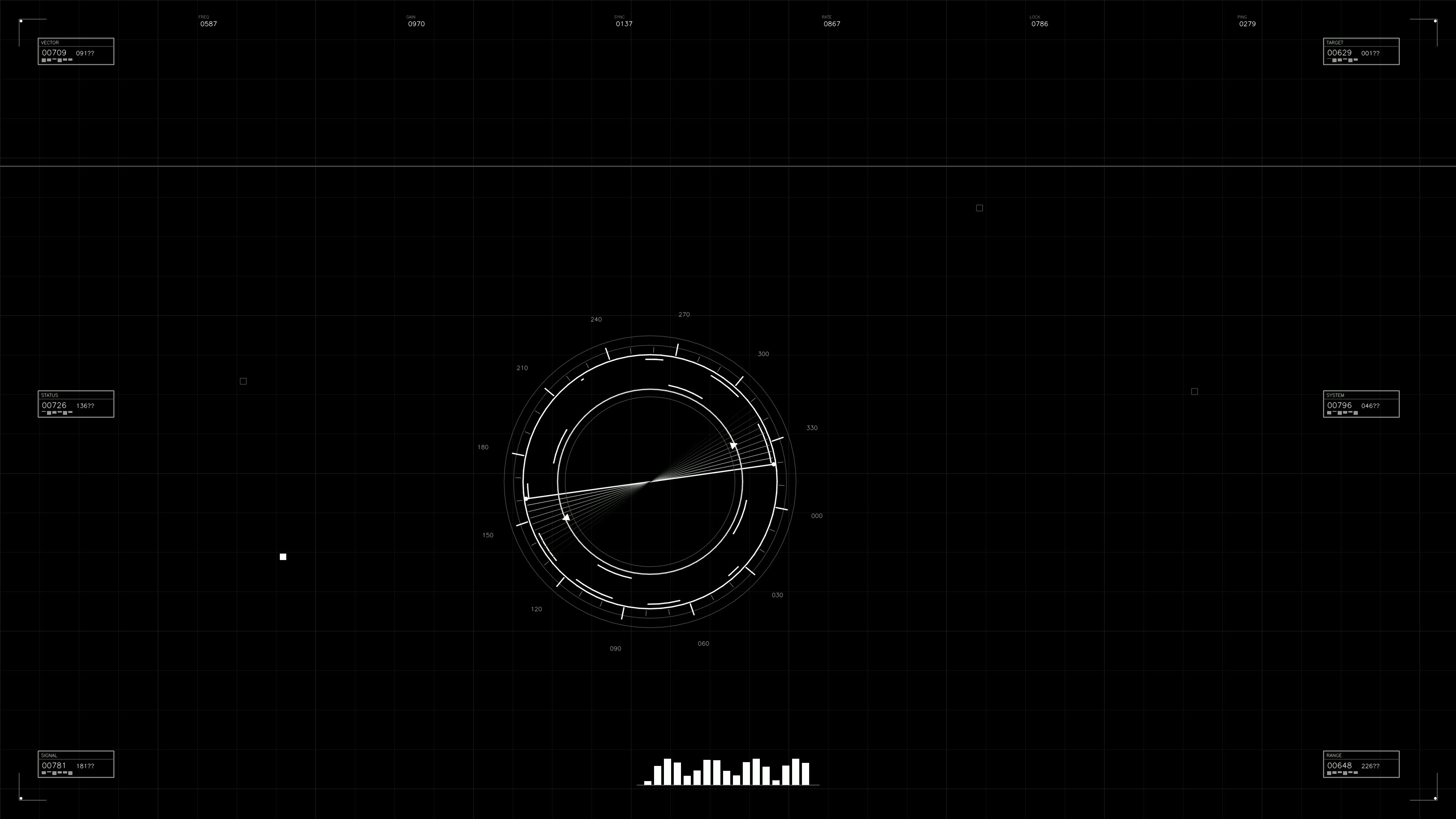 Military GUI war stock footage with HUD animation for science fiction production used in various projects