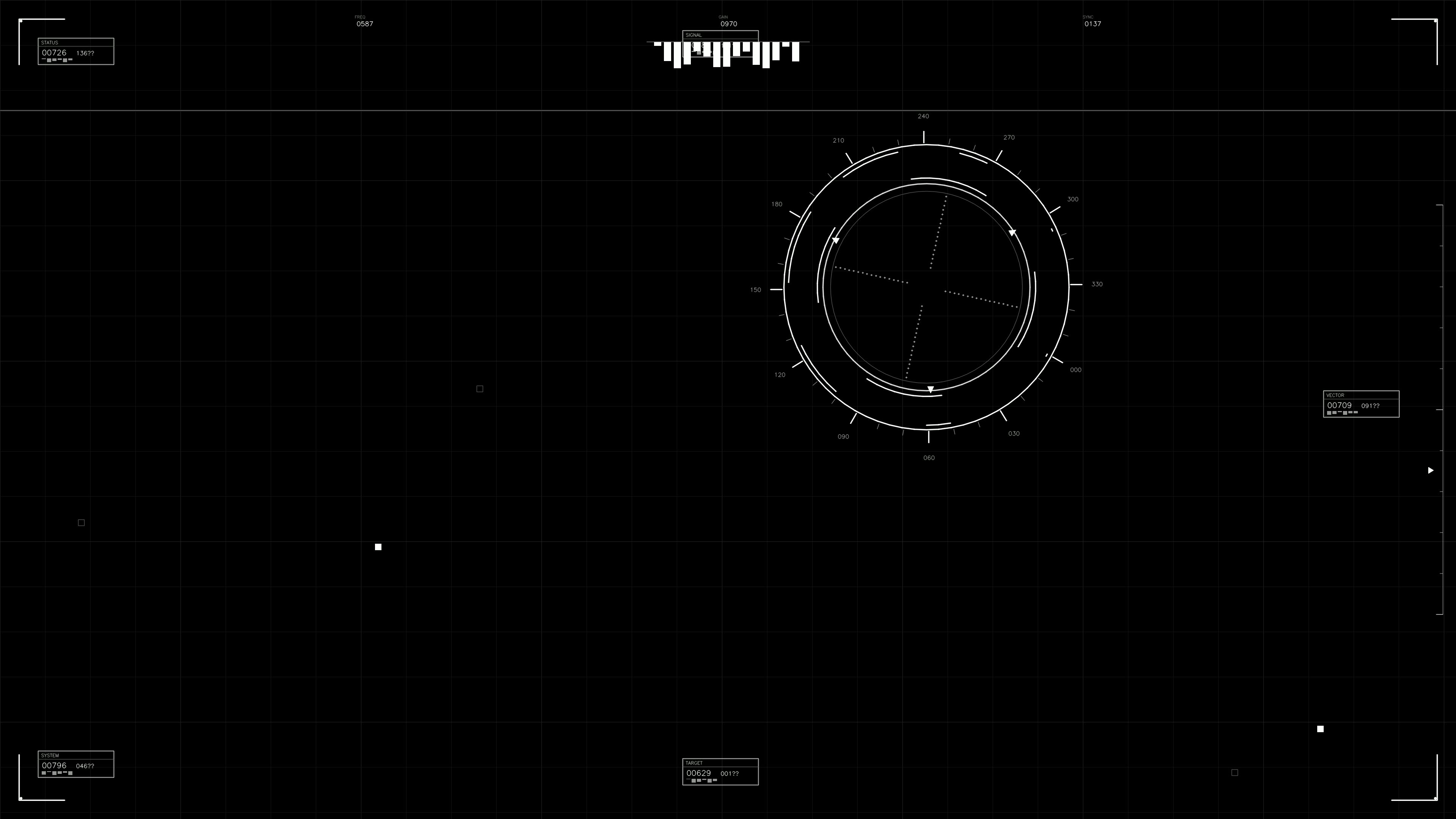 Military GUI war stock footage HUD animation for science fiction production featuring data visualization and tactical overlays