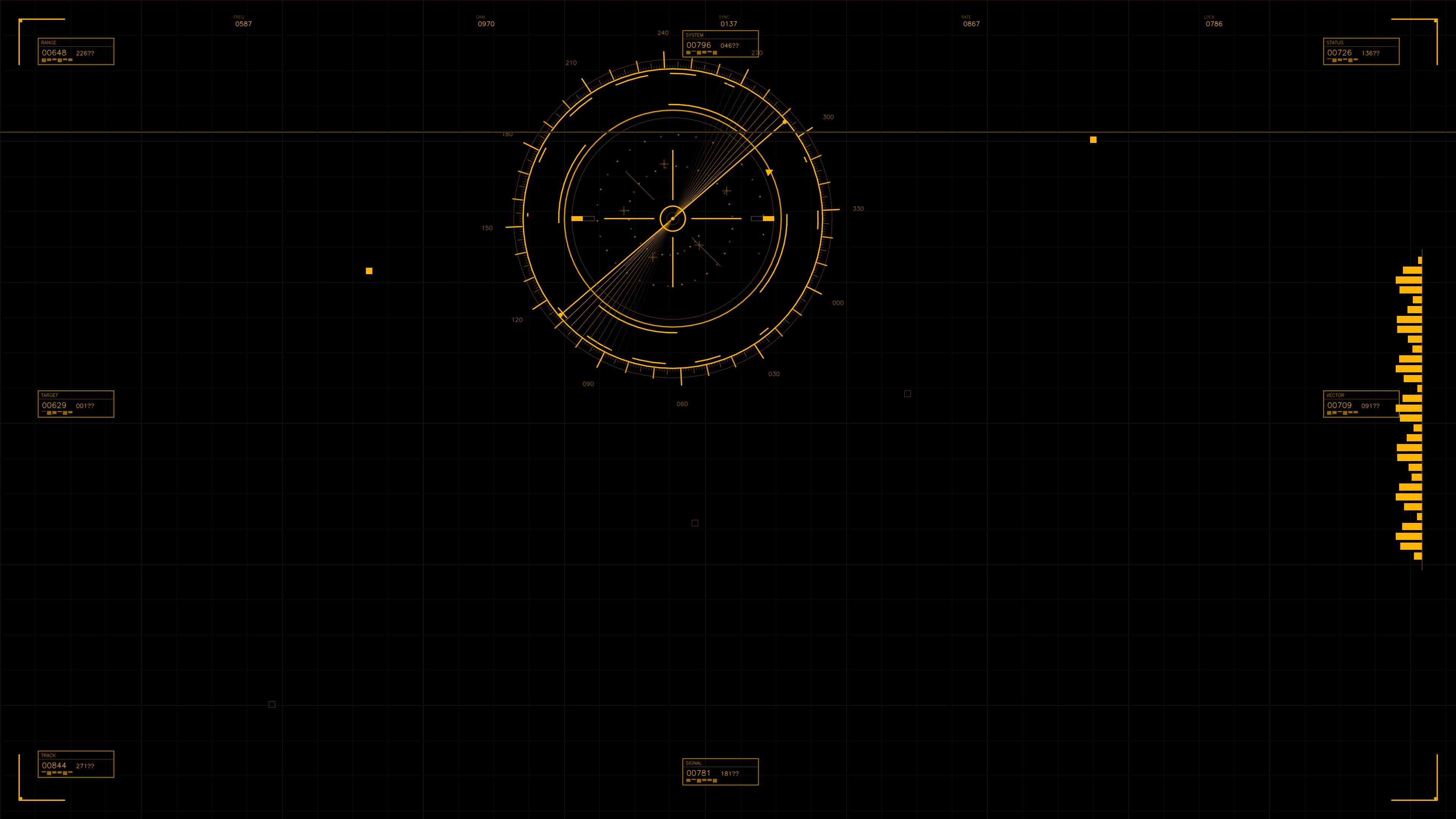 Military gui war stock footage hud animation for science fiction production in digital format