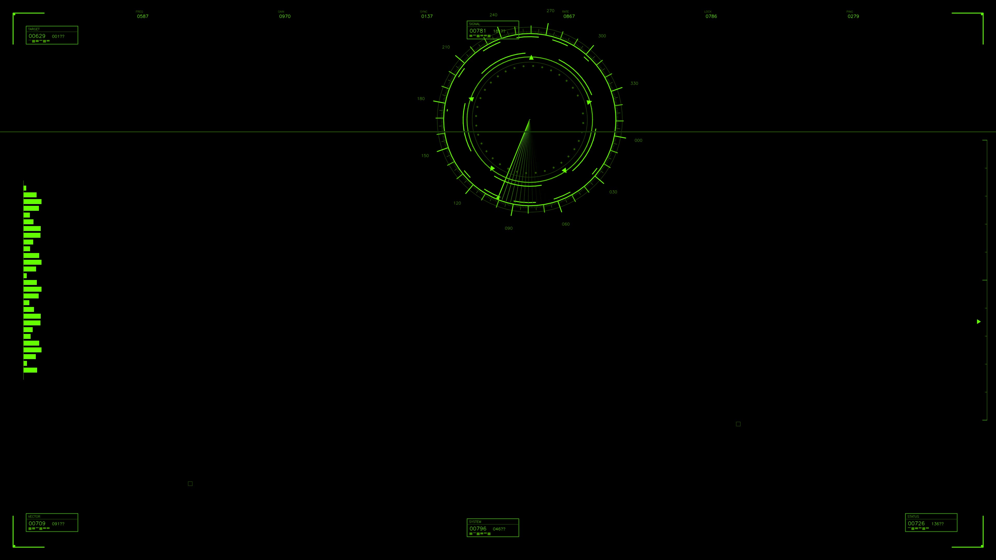 Military gui war stock footage hud animation used in science fiction production for digital displays