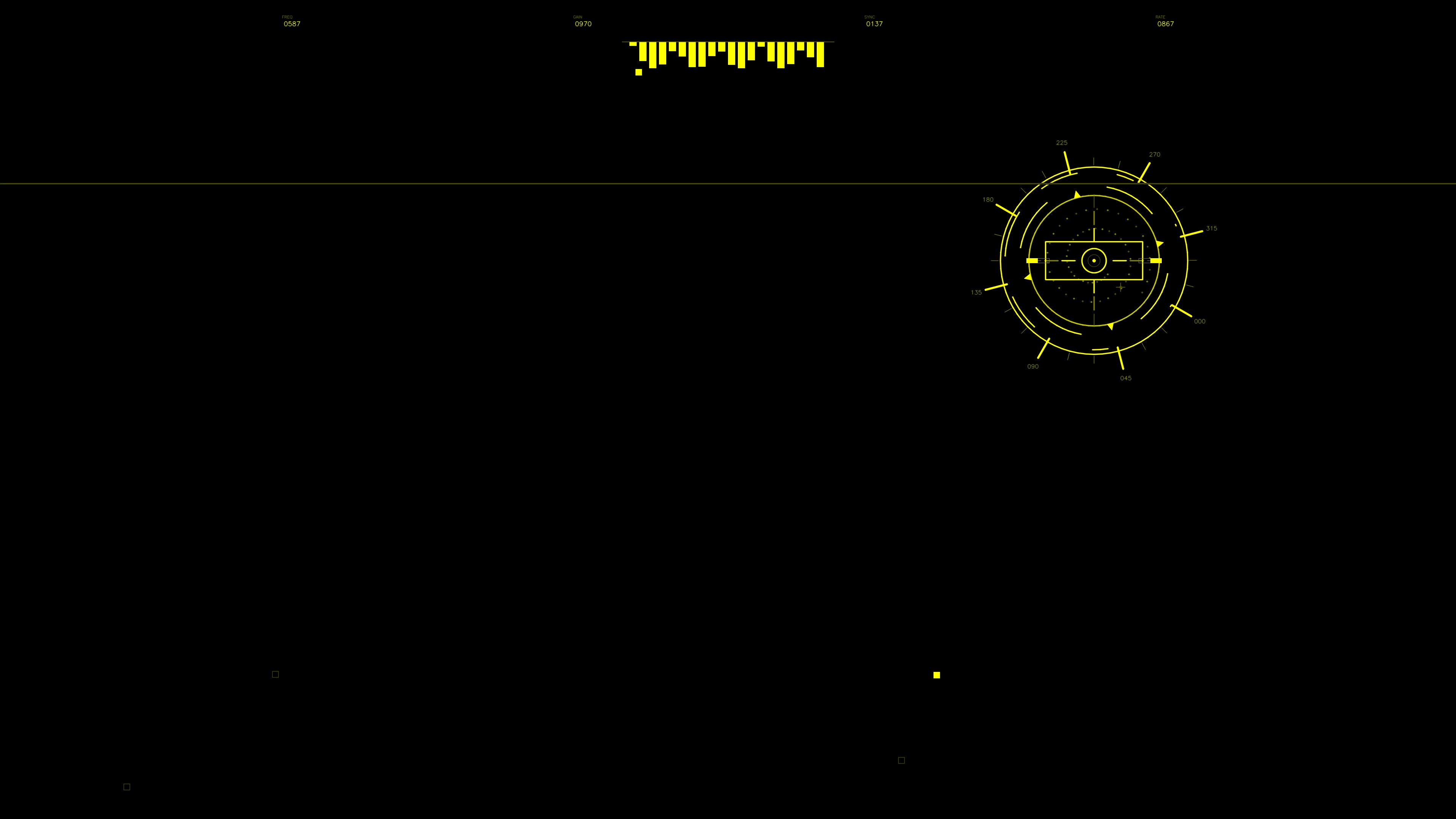 Military gui war stock footage hud animation used for science fiction production with radar and targeting display elements