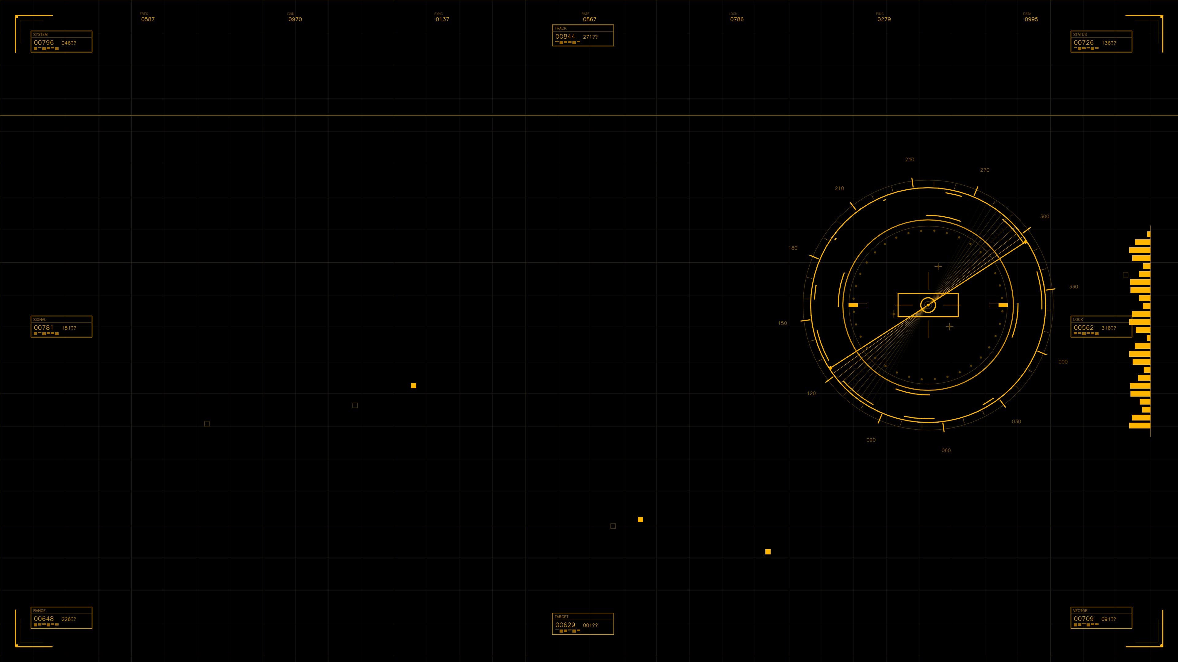 Military gui war stock footage hud animation for science fiction production