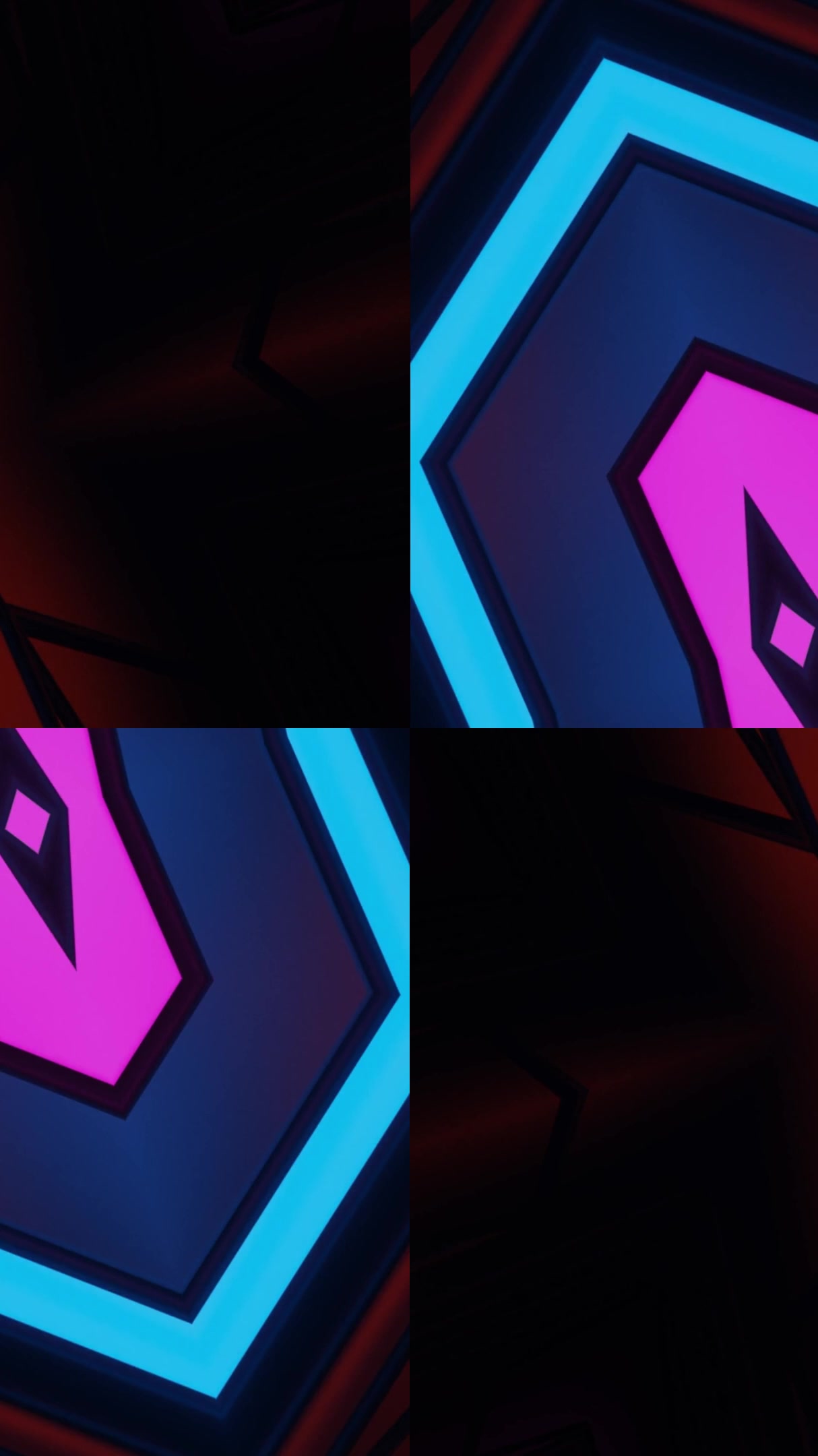 Seamless tunnel video loop screensaver with shifting patterns and smooth transitions for immersive visuals