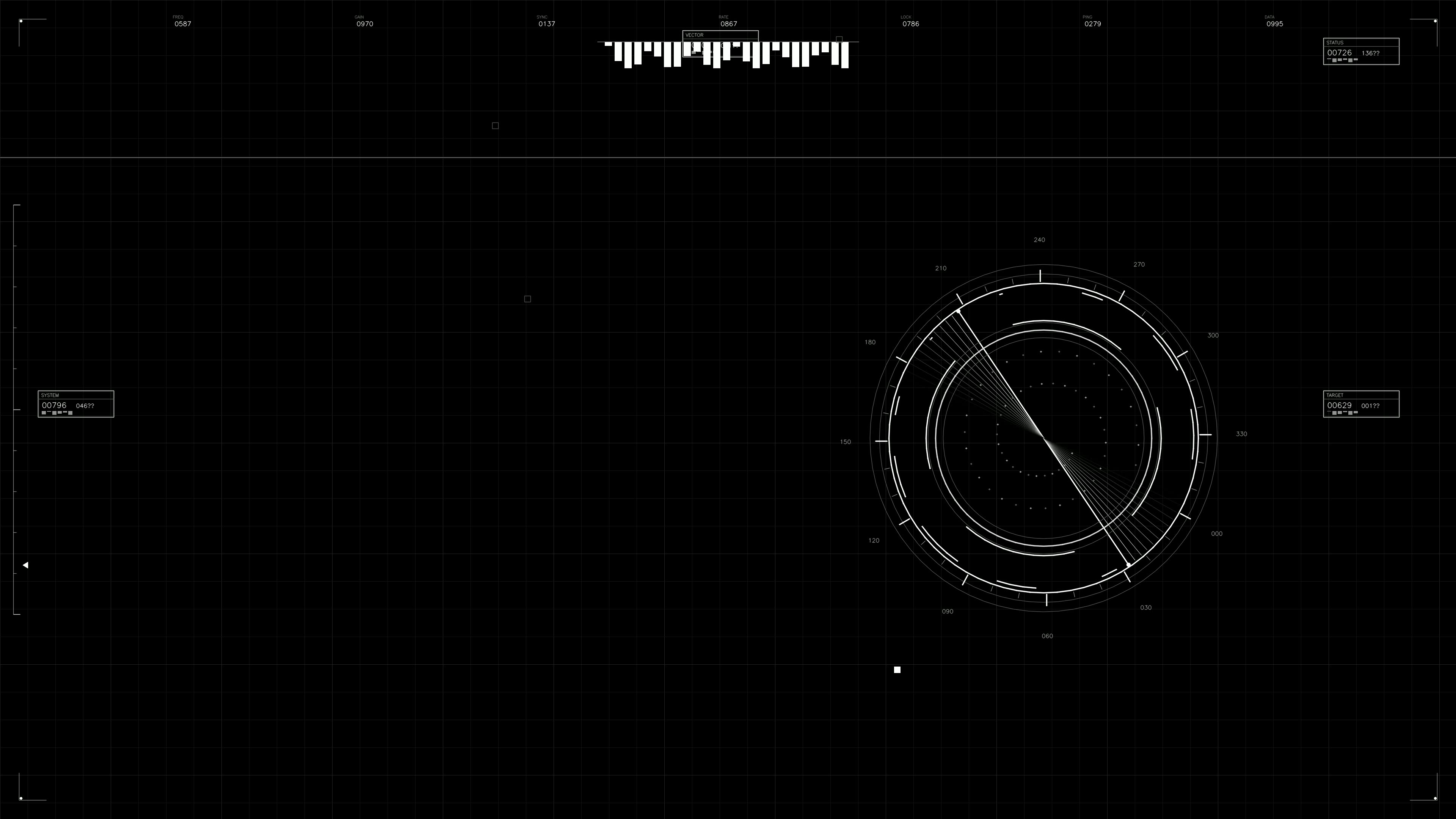 Military gui war stock footage for science fiction production showing interface elements and data display on dark background