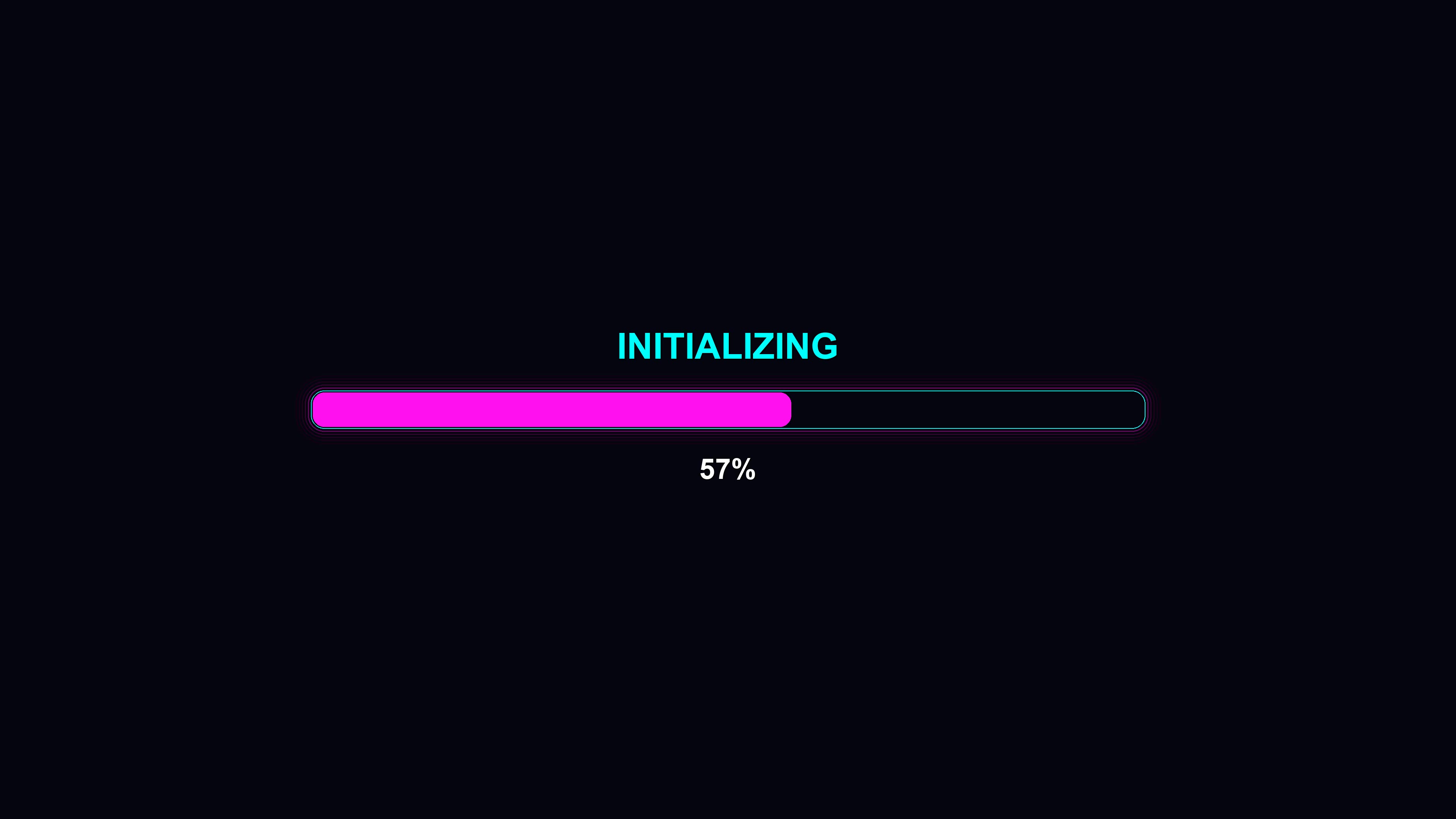 Progress bar animation in a modern style for waiting periods used in various software applications and video presentations