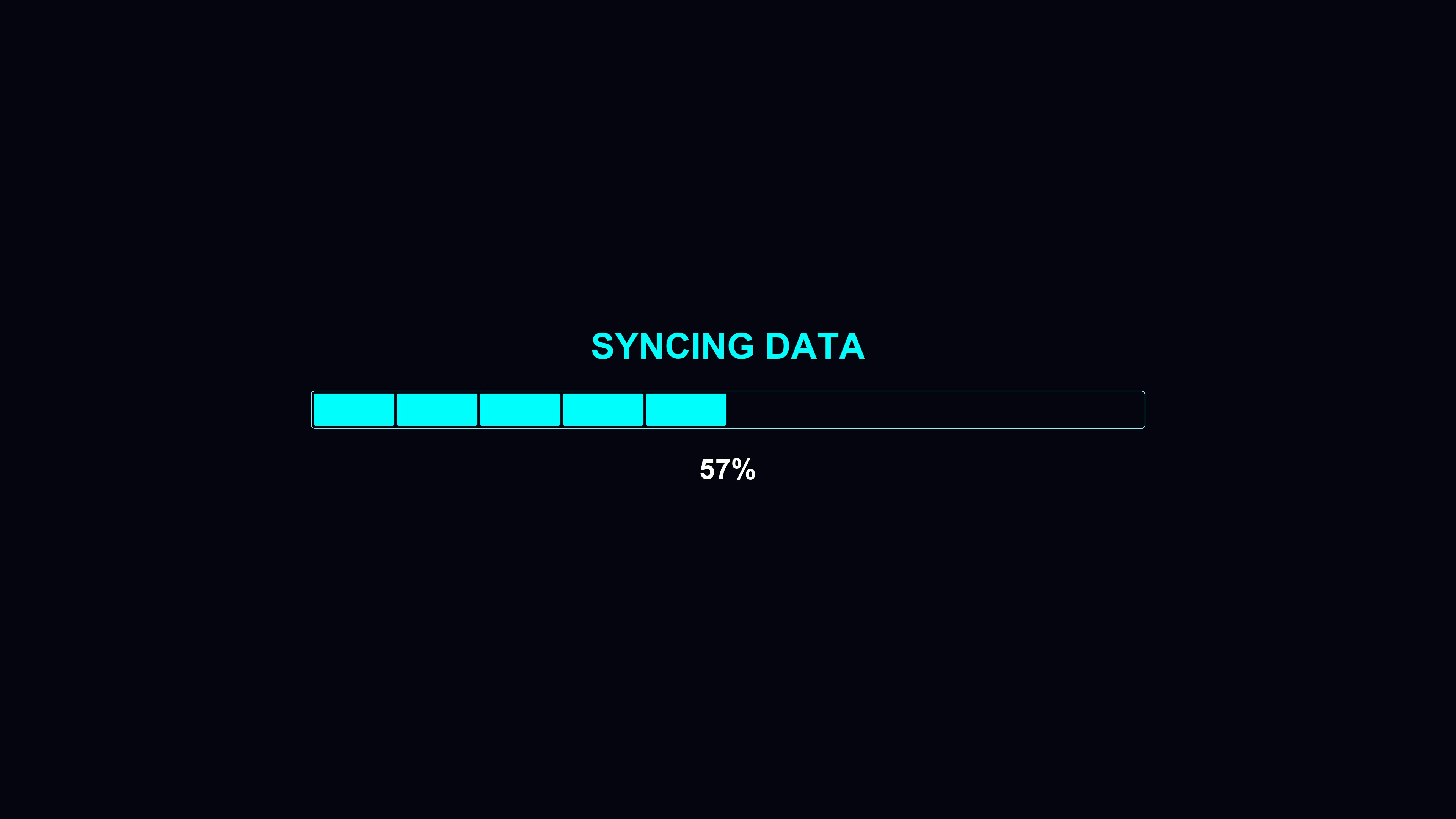 Progressbar animation showing data syncing completion with a modern style for use in digital applications and websites
