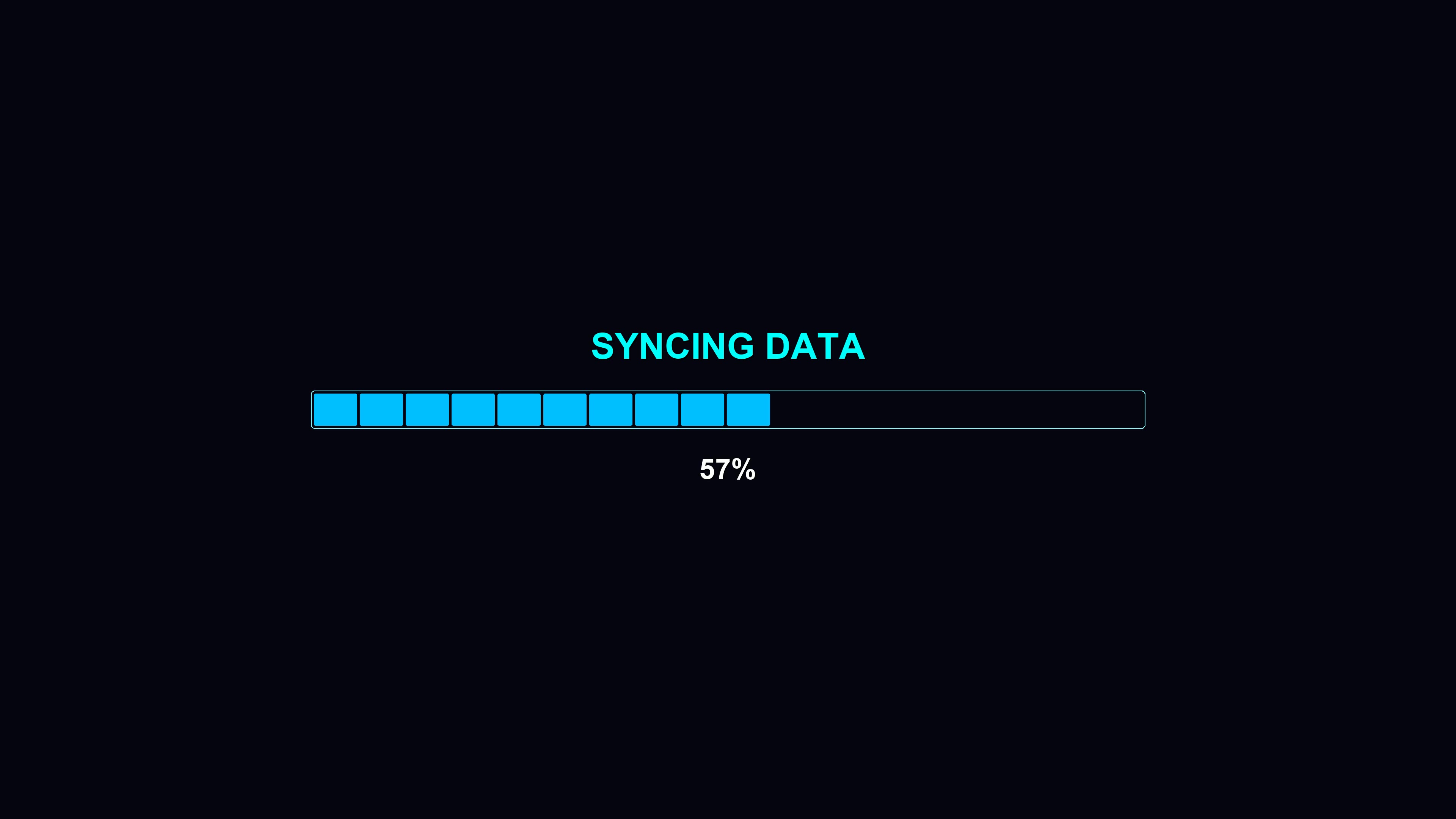 Modern style progressbar animation for data syncing during waiting periods in digital applications
