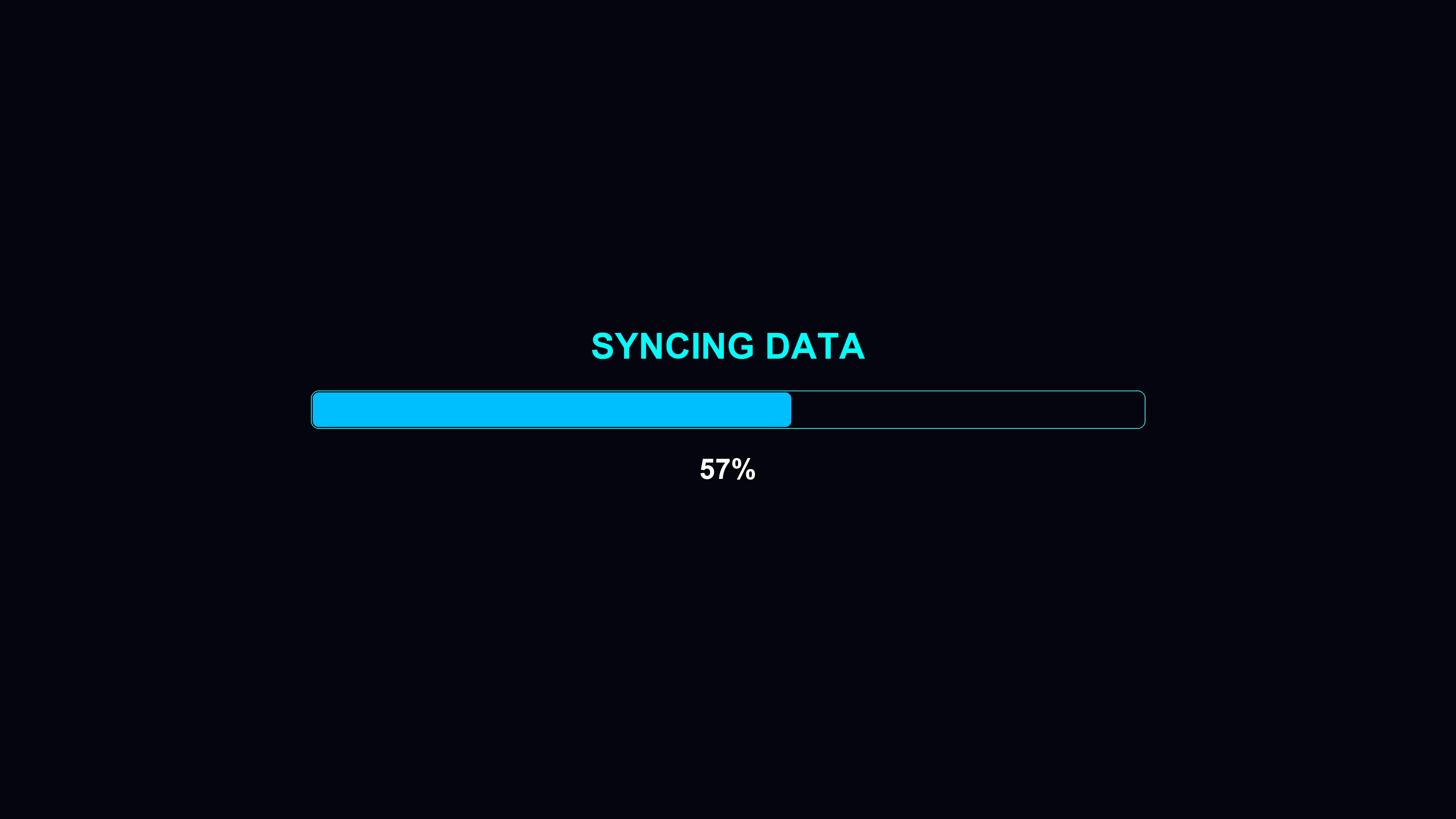 Modern style progressbar animation for data syncing processes during waiting time