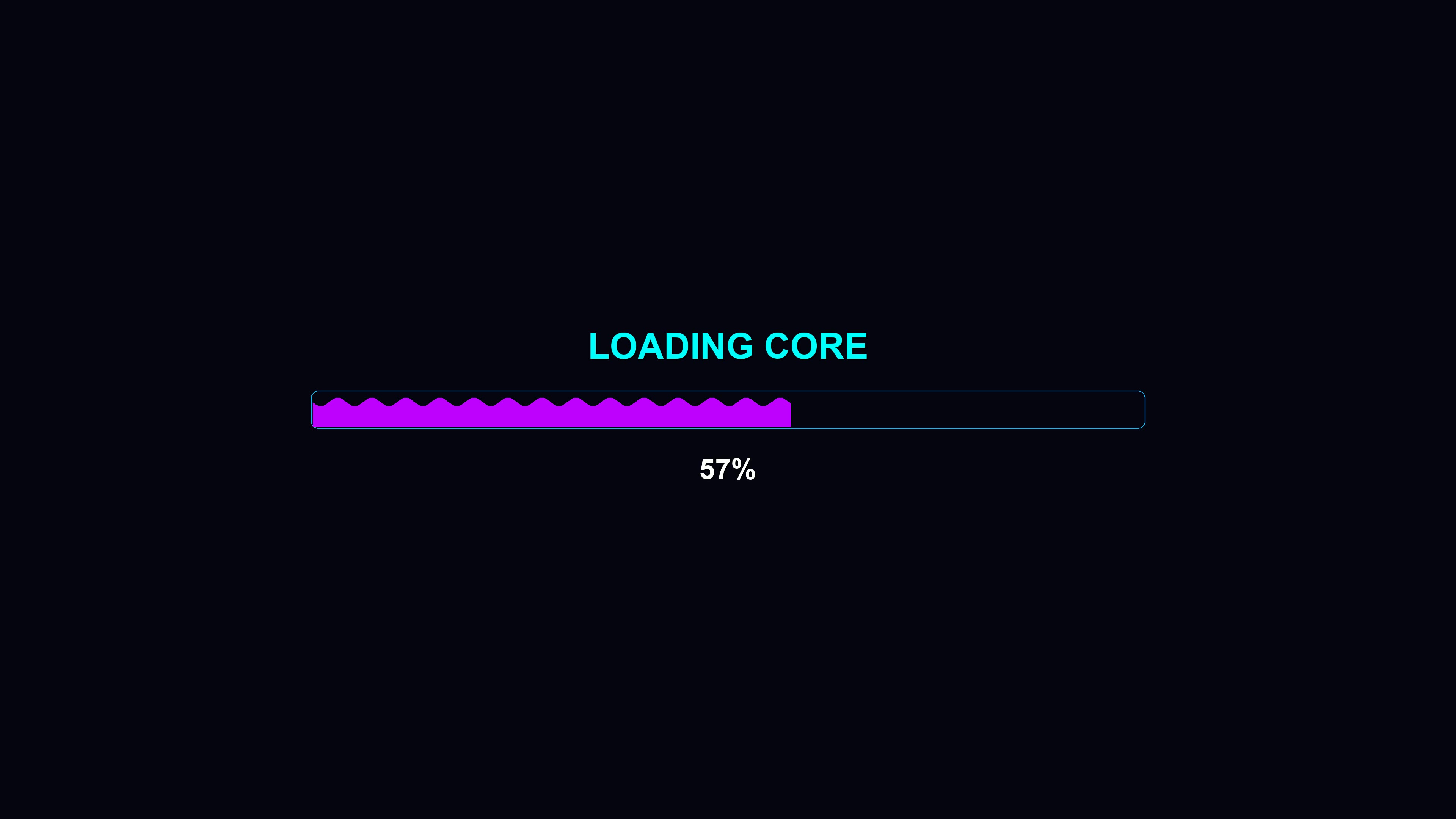 Progress bar animation for a digital loading process on a modern interface showing 100 percent completion