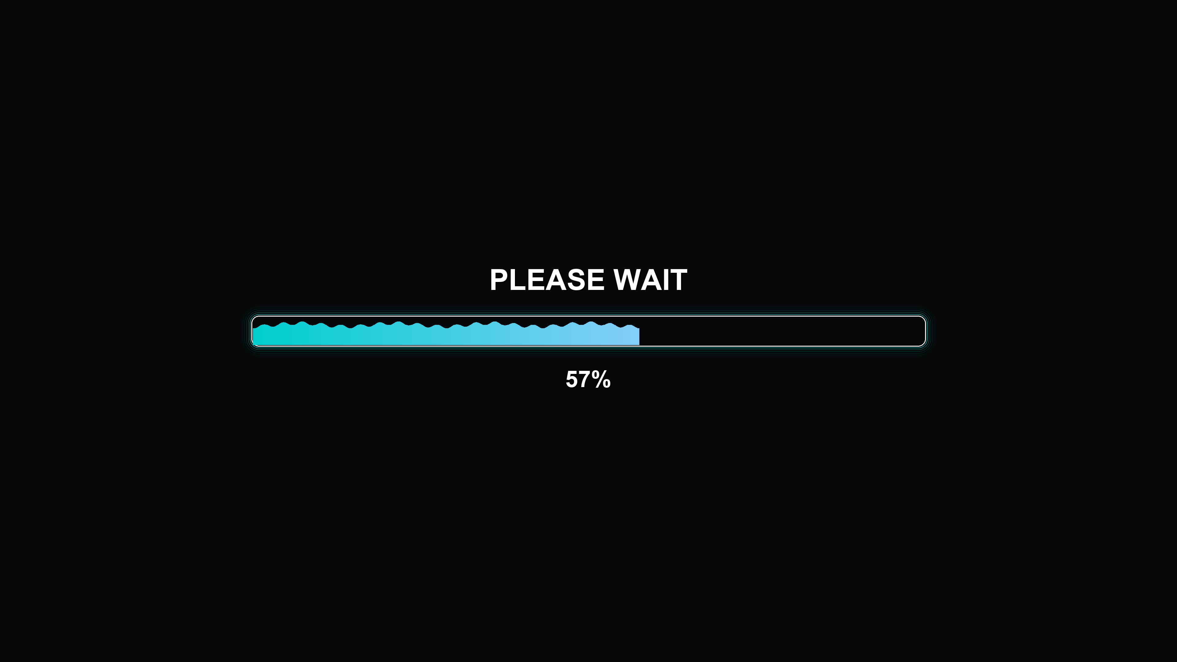 Stylish modern progress bar animation with vibrant colors indicating loading status on a black background