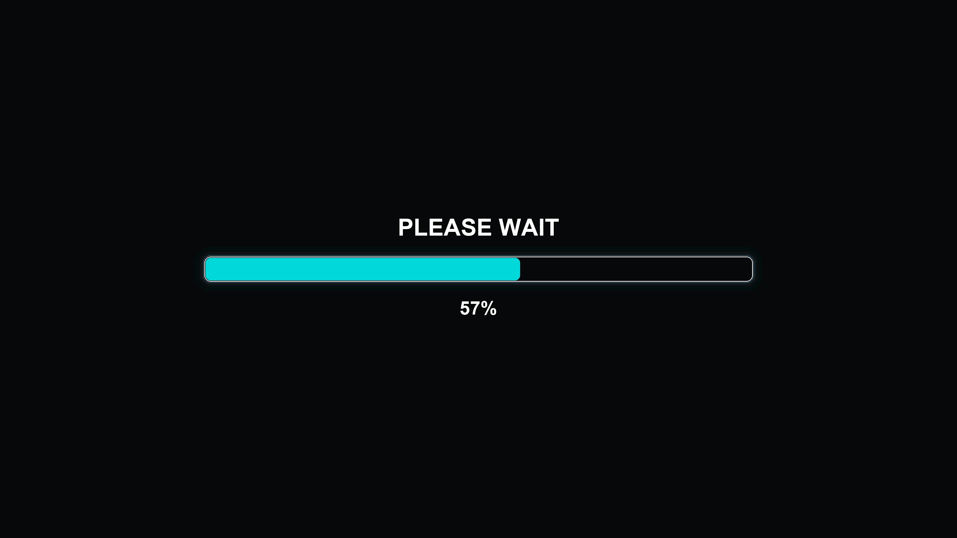 Progress bar animation shows completion status with colorful design and simple message for user interaction in modern digital display
