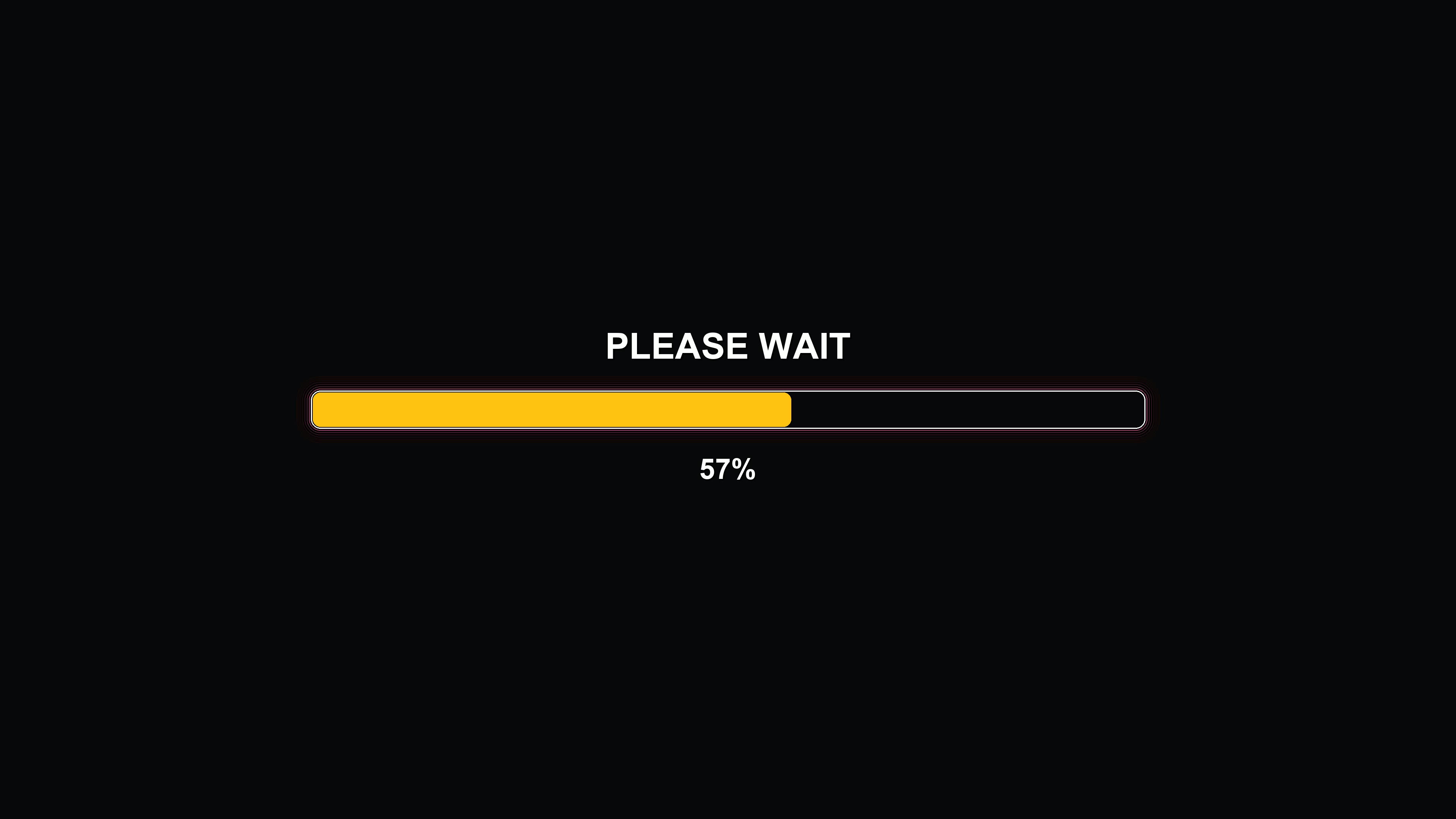 Stylish modern progress bar animation with vibrant colors showing loading status on a black background