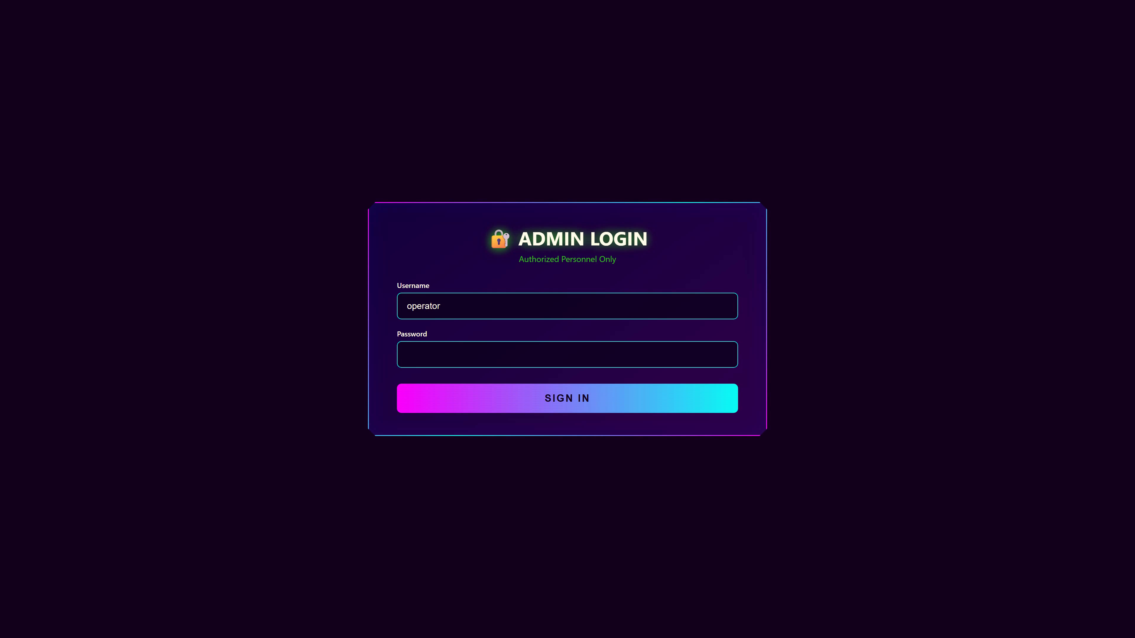 Admin computer login screen animation showing a hacking attempt and security breach in real-time with user details being revealed