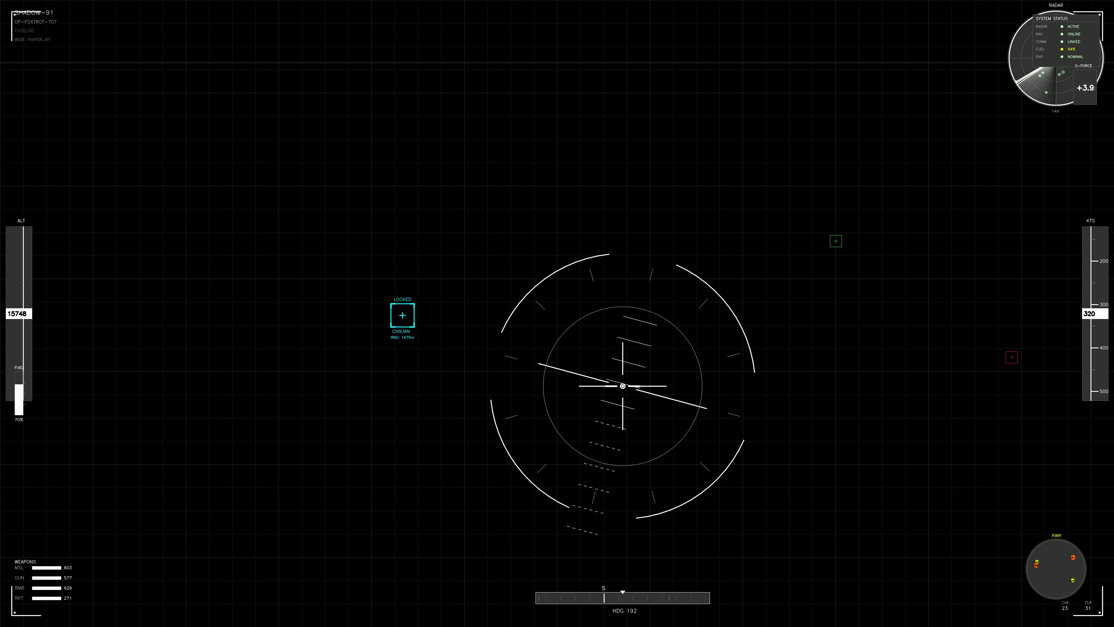 Military gui war stock footage hud animation for science fiction production featuring data and targeting information in a digital display