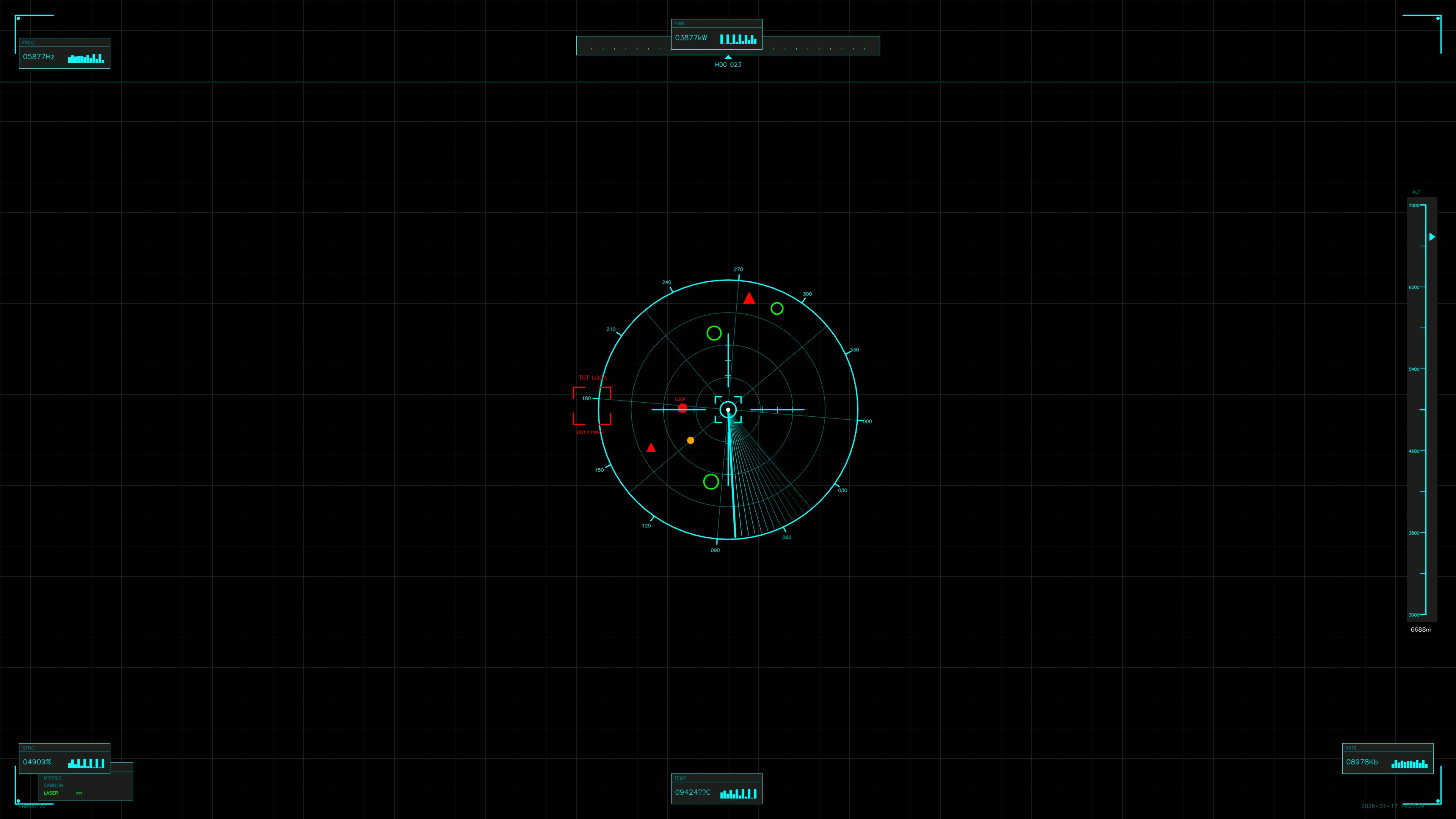 Military gui war stock footage hud animation for science fiction production in futuristic setting