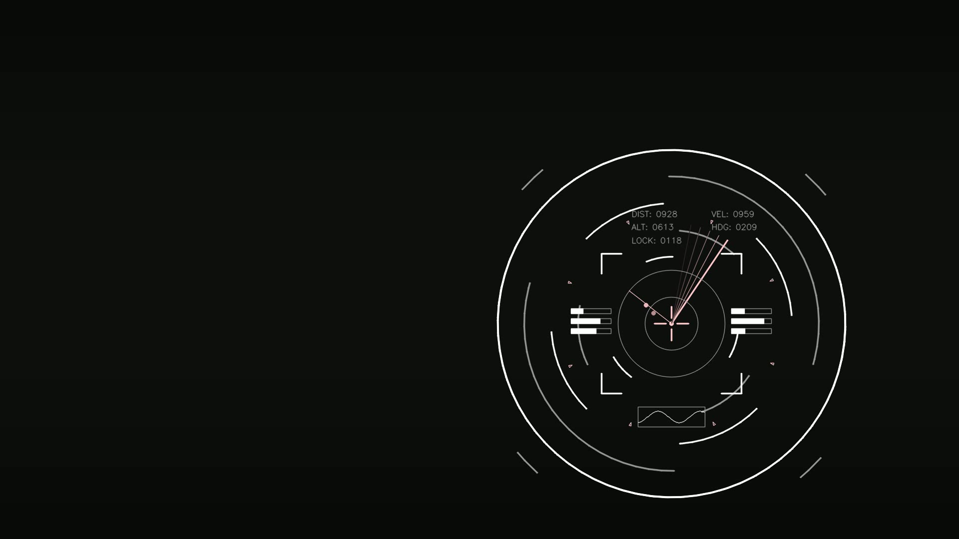 Military gui war stock footage hud animation for science fiction production in a futuristic setting with visual elements